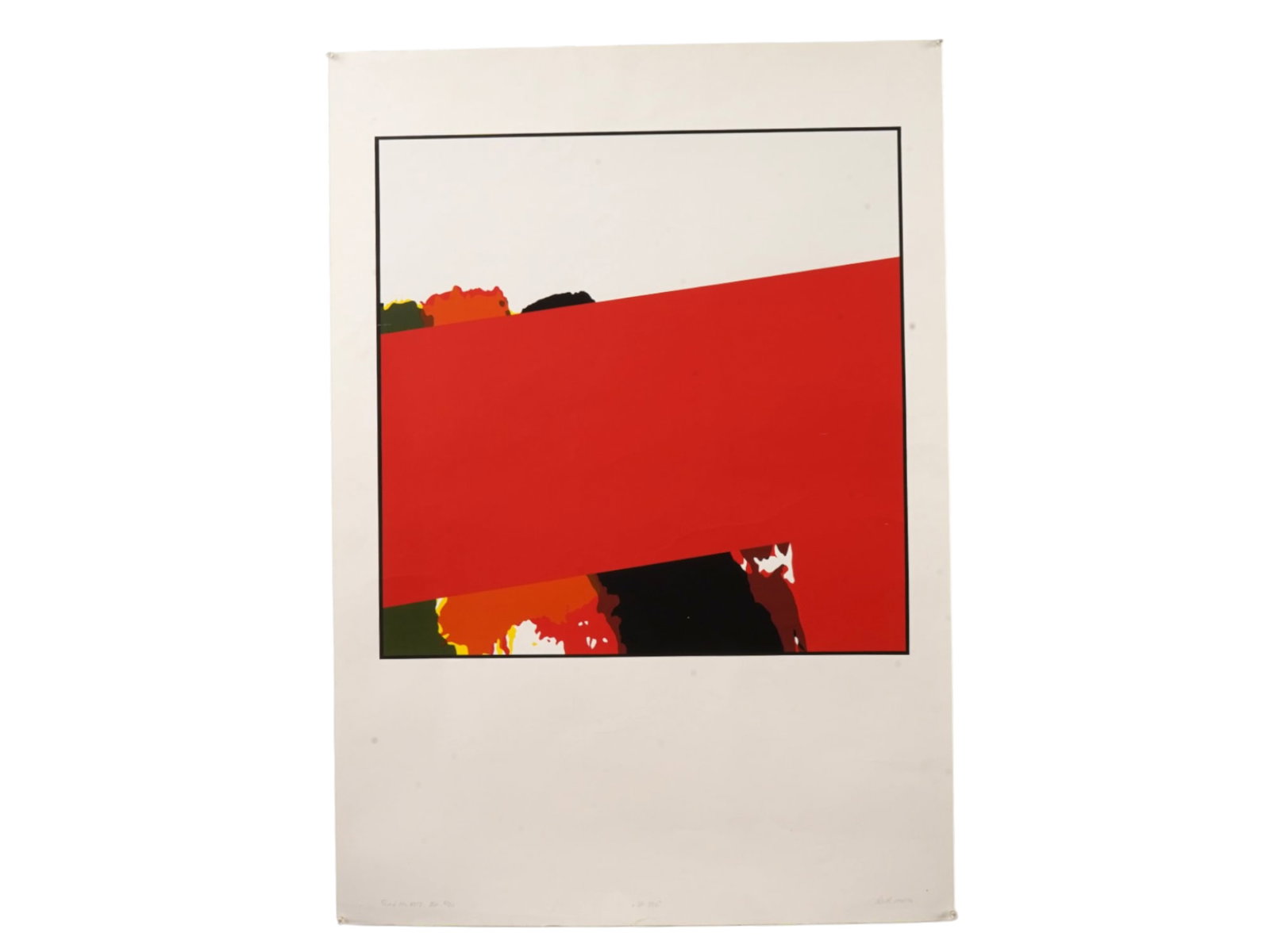 LTD CONTEMPORARY ABSTRACT COLOR LITHOGRAPH SIGNED: A limited edition color lithograph on paper depicting an abstract composition. Signed by the artist in pencil probably Walsh and dated 1991 94, lower right. Probably titled in pencil, DT 226, lower