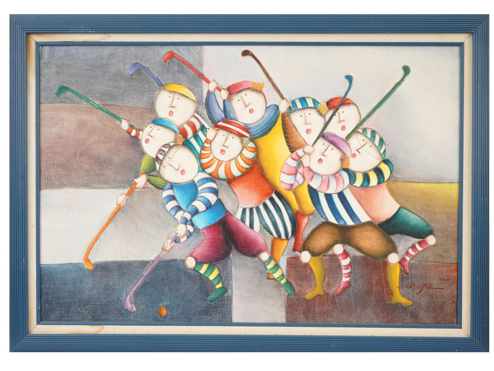 MIXED MEDIA PAINTING BY JOYCE ROYBAL CHILDREN (1 of 4)