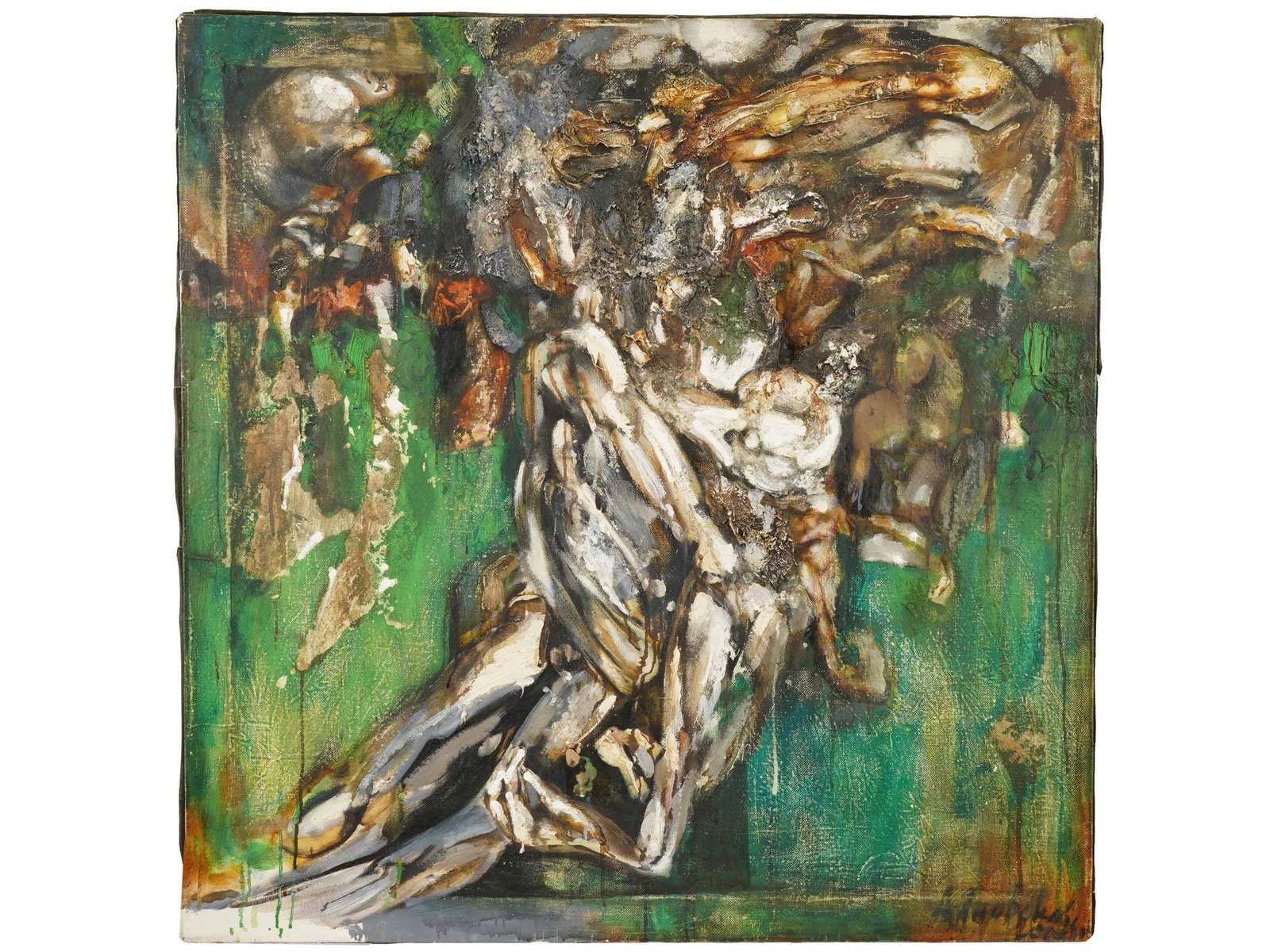 CONTEMPORARY RUSSIAN OIL PAINTING BY DMITRY YANOVSKY: Dmitry Yanovsky, Russian, 1967 to 2011, an oil painting on canvas, May Beetle Season, 2000. Signed and dated, lower right. Additionally inscribed, titled, and dated, on the backside. Dmitry Yanovsky w