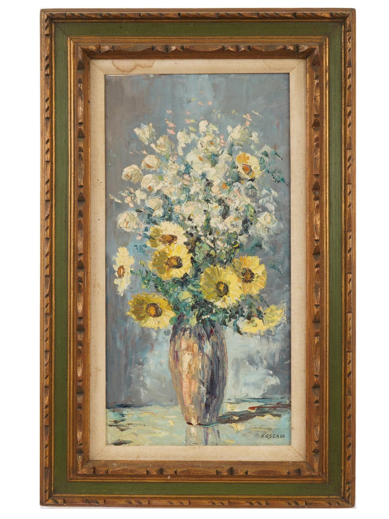 ATTR ENRIQUE KOSCAYA OIL STILL LIFE PAINTING (1 of 4)