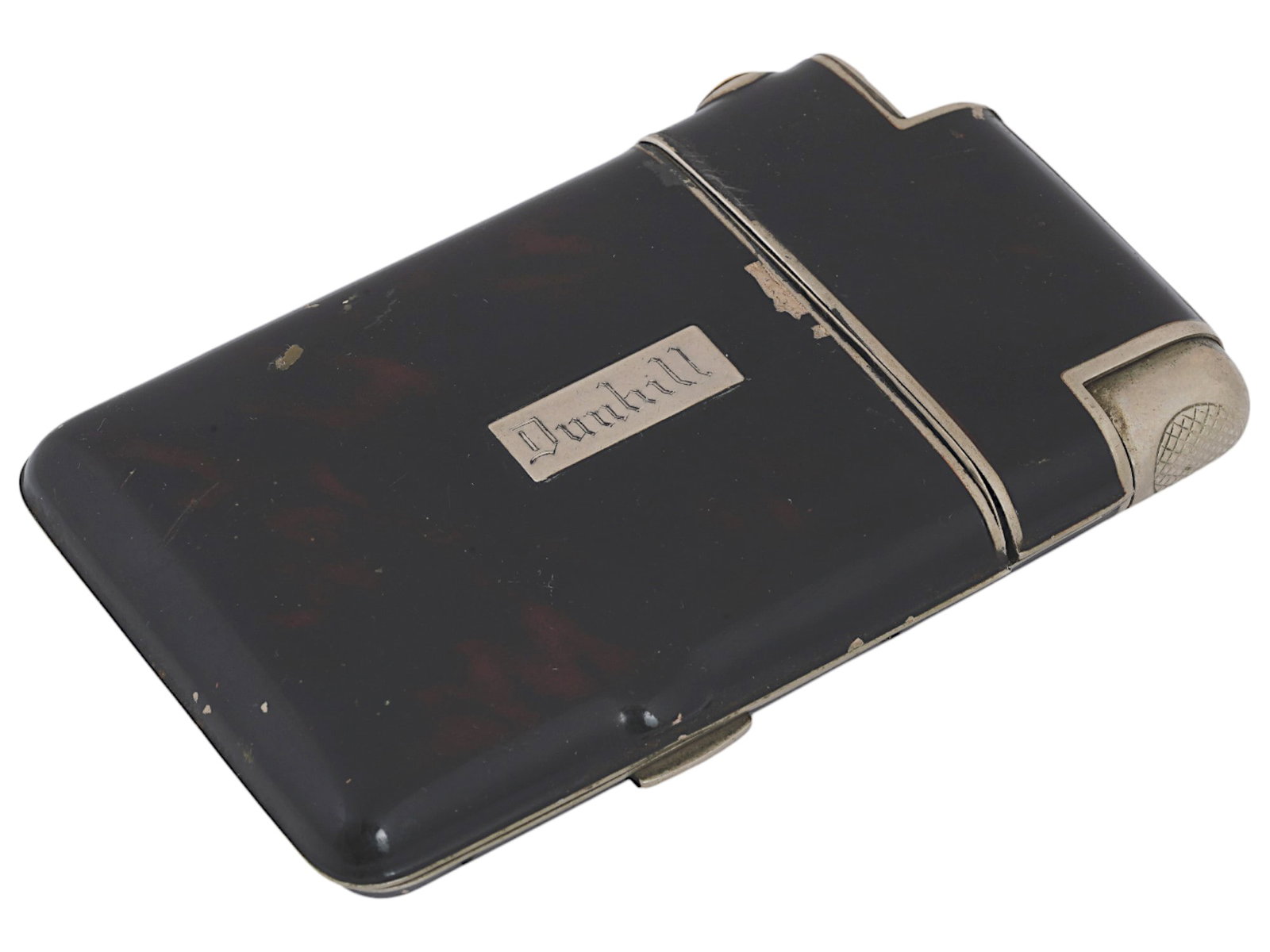 ENGLISH DUNHILL SILVER CIGARETTE LIGHTER CASE (1 of 7)