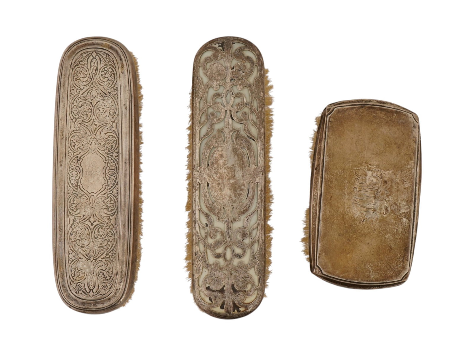 ANTIQUE ART NOUVEAU ST SILVER MOUNTED BRUSHES (1 of 9)