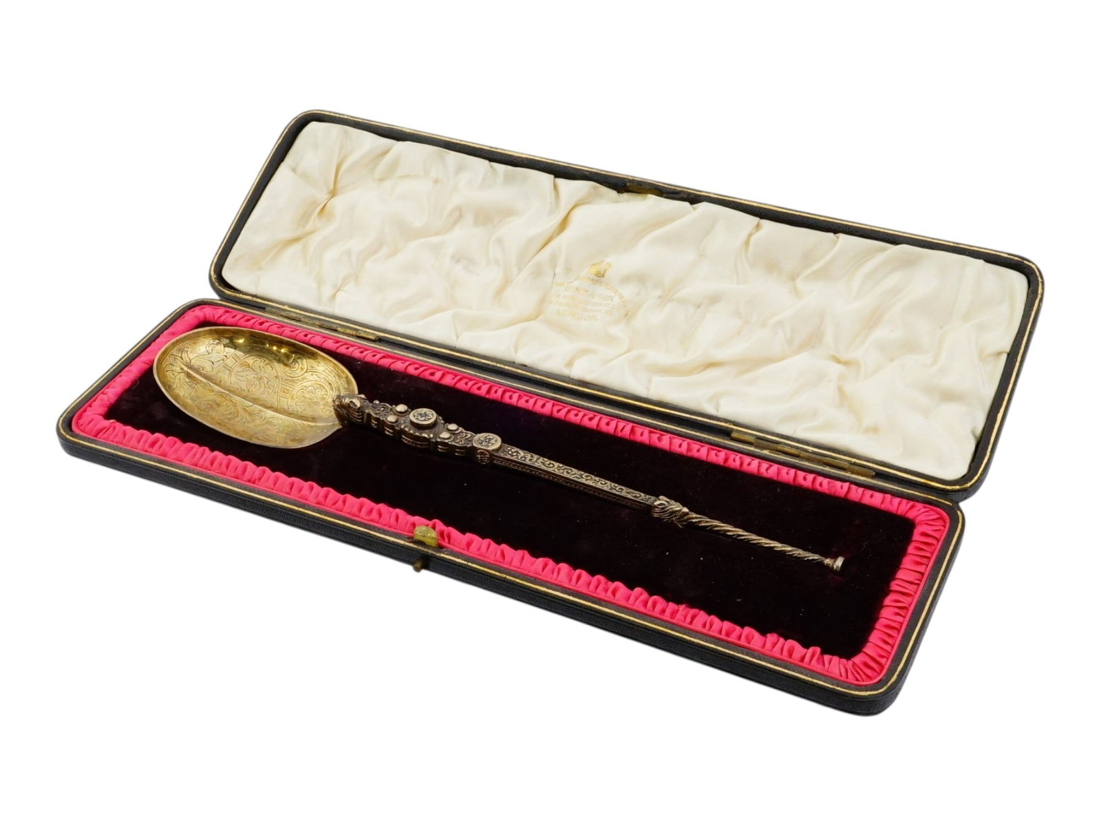 EDWARD VII CORONATION COMMEMORATIVE GILT SILVER SPOON (1 of 15)