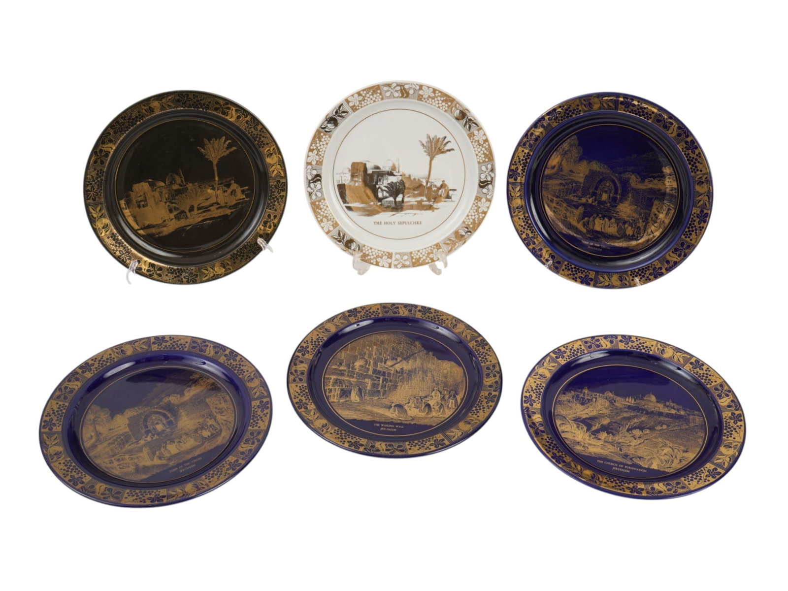 JUDAICA PORCELAIN PLATES SIGHTS IN JERUSALEM (1 of 14)