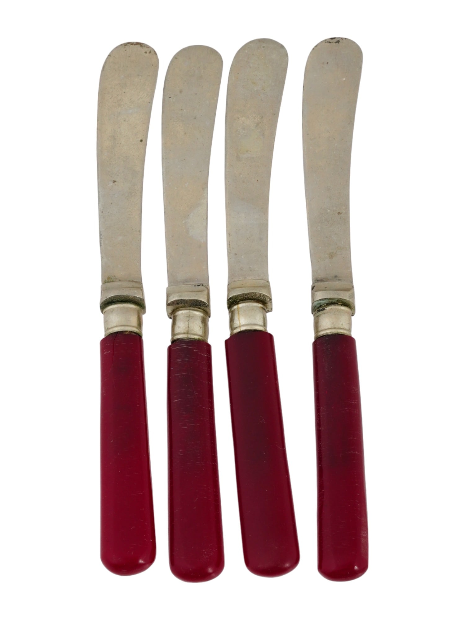 MID CENTURY STAINLESS NICKEL BUTTER KNIVES SET (1 of 3)
