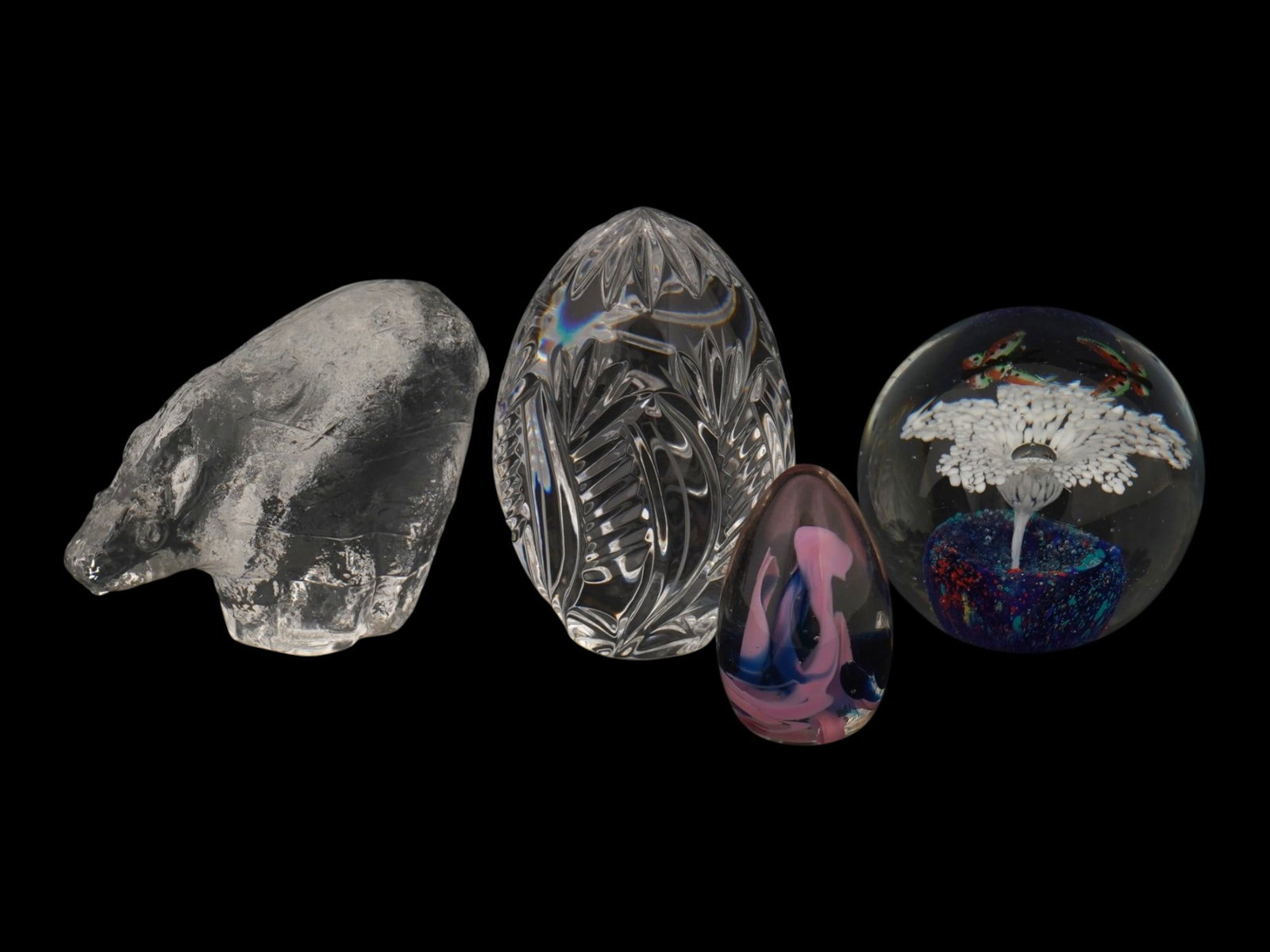 COLLECTION OF VINTAGE ART GLASS SCULPTURES PAPERWEIGHTS (1 of 6)
