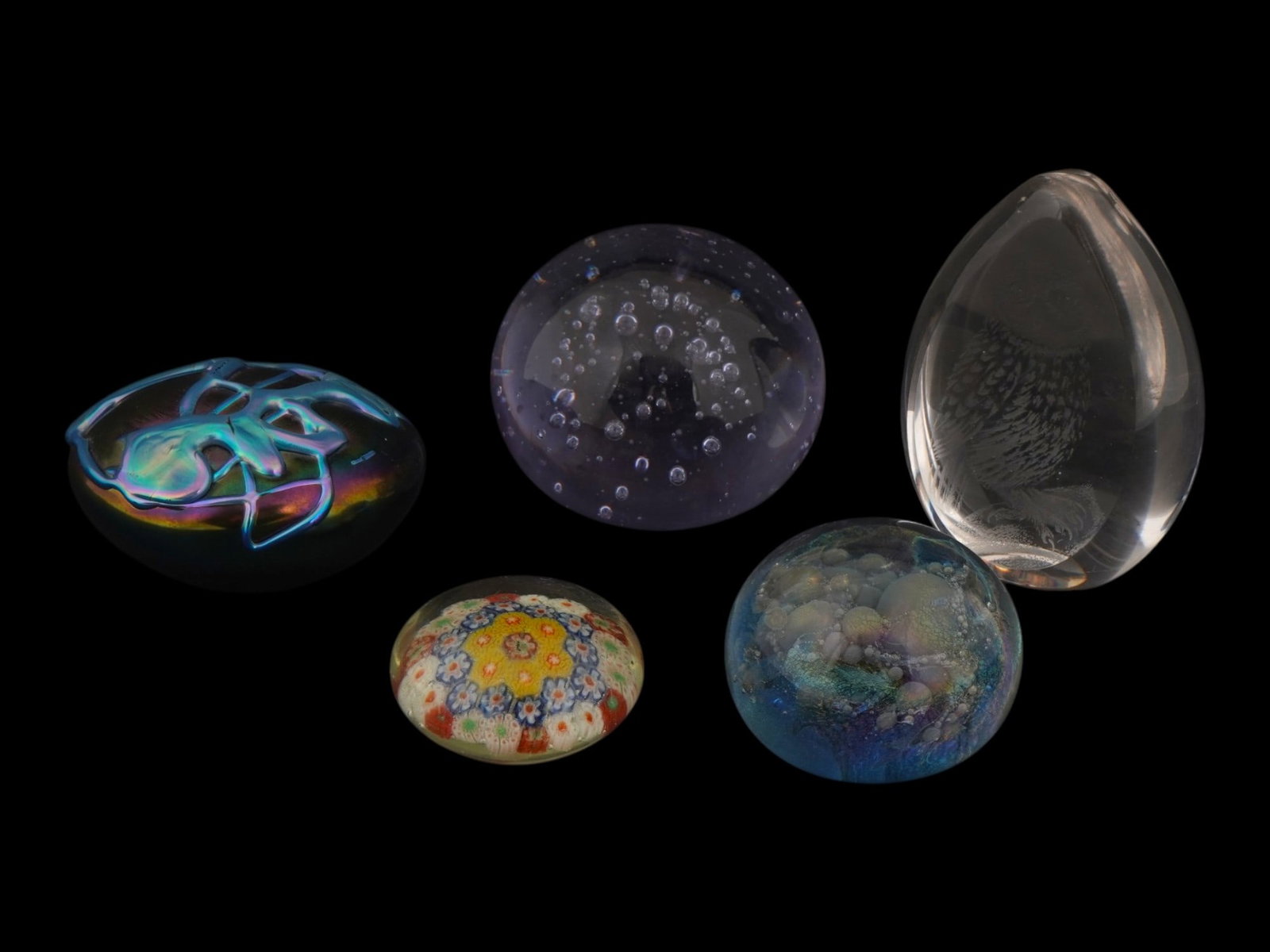 LOT OF VINTAGE MURANO ART GLASS PAPERWEIGHTS (1 of 11)