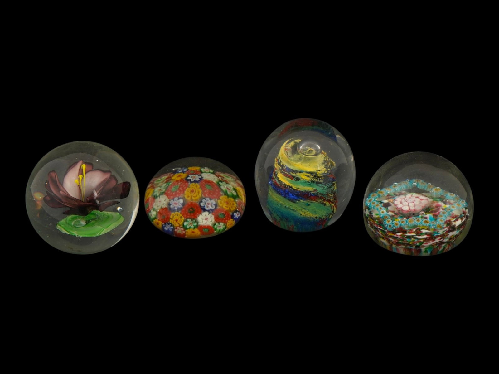 LOT OF VINTAGE MURANO ART GLASS PAPERWEIGHTS (1 of 6)