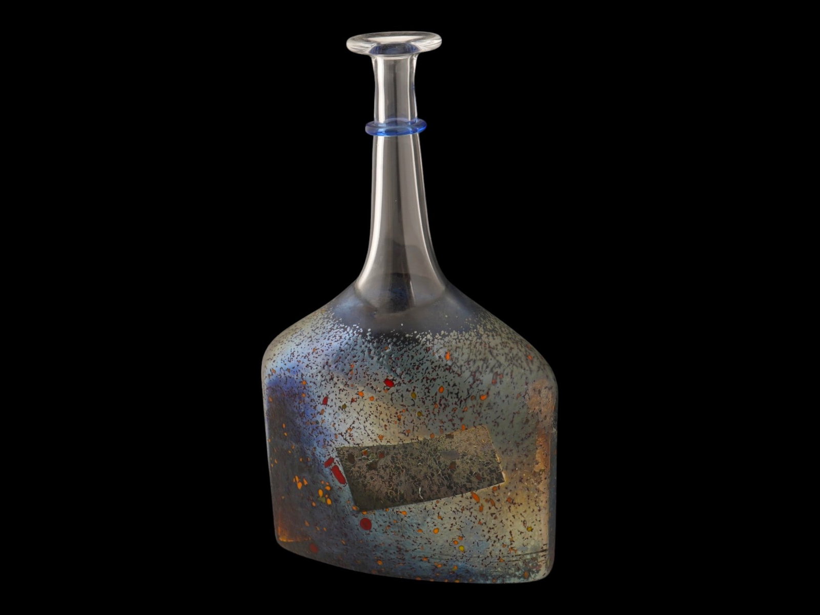 SWEDISH ART GLASS BOTTLE VASE BY BERTIL VALLIEN (1 of 9)