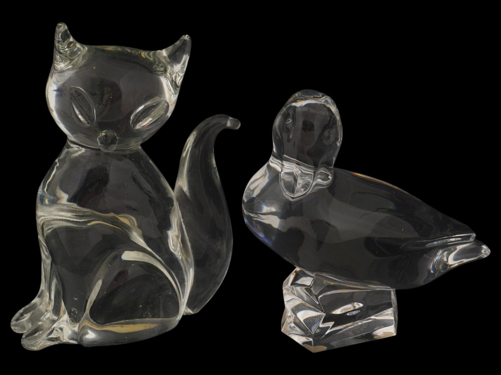 MURANO ART GLASS AND BACCARAT CRYSTAL FIGURINES (1 of 9)