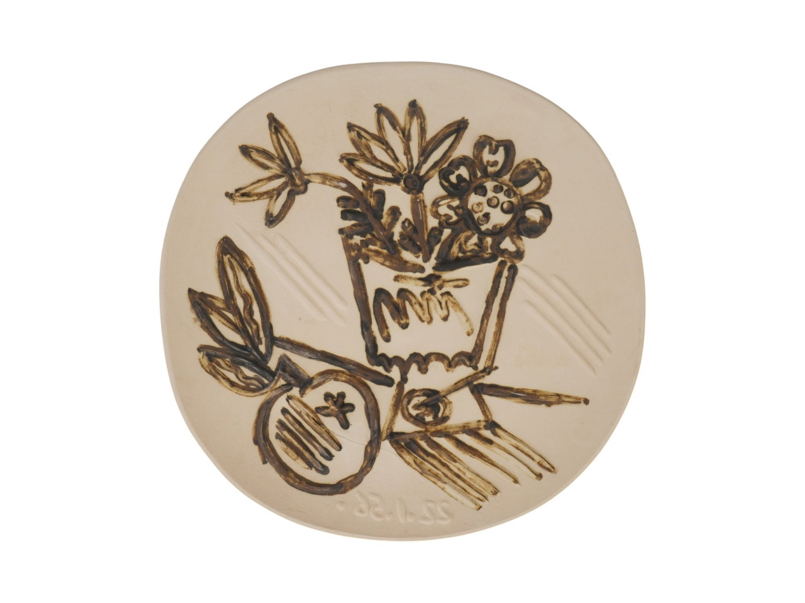 PABLO PICASSO LTD SPANISH FRENCH FLOWERS CERAMIC PLATE (1 of 6)