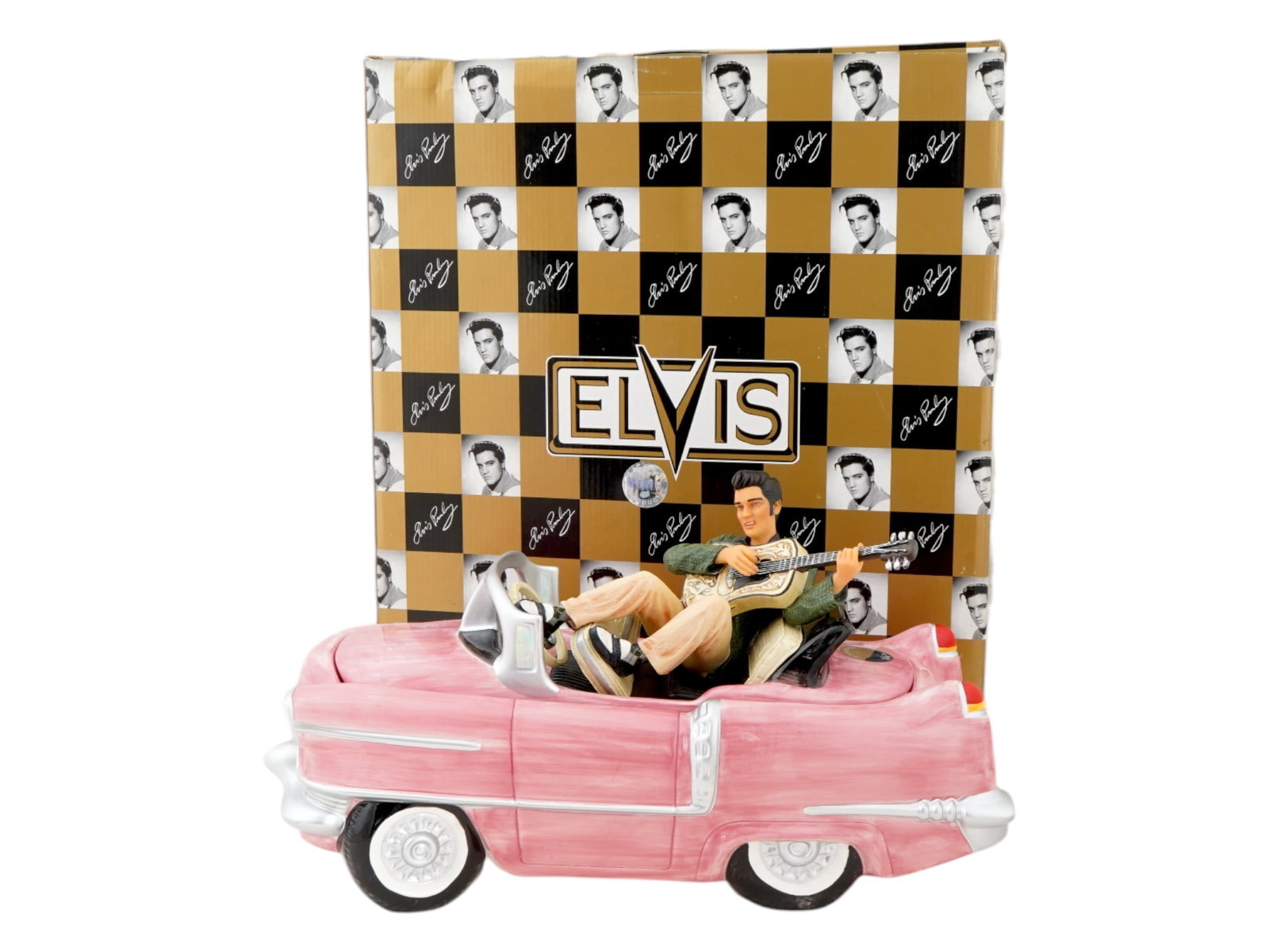 VANDOR ELVIS PRESLEY CERAMIC COMPOSITE COOKIE JAR IOB (1 of 10)