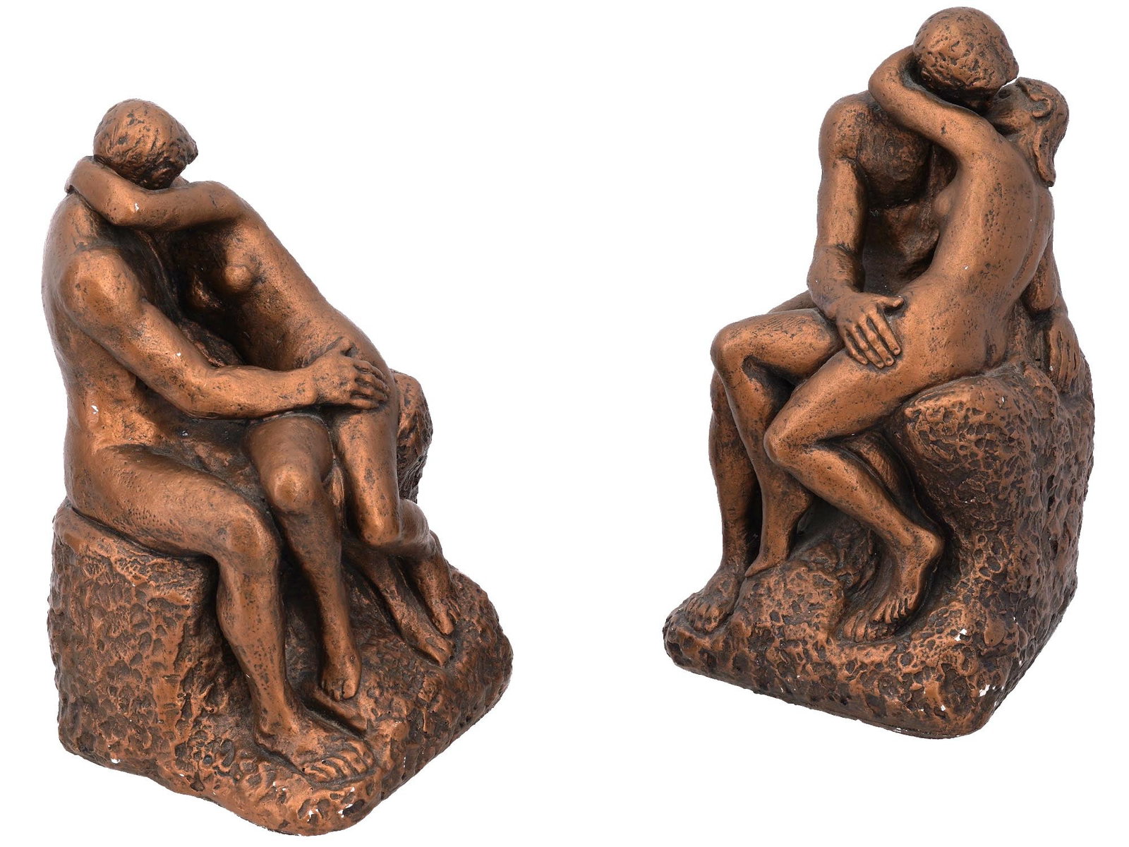 AFTER SCULPTURE KISS BY RODIN GYPSUM AUSTIN BOOKENDS (1 of 11)