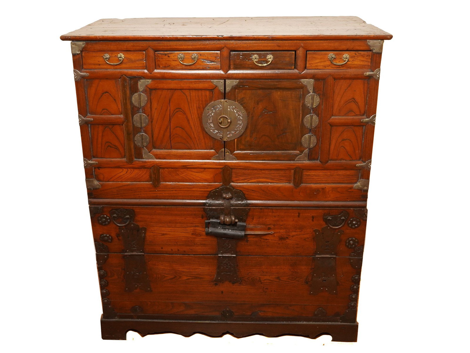 ANTIQUE KOREAN JEOSON DYNASTY CEDAR WOOD BLANKET CHEST (1 of 13)