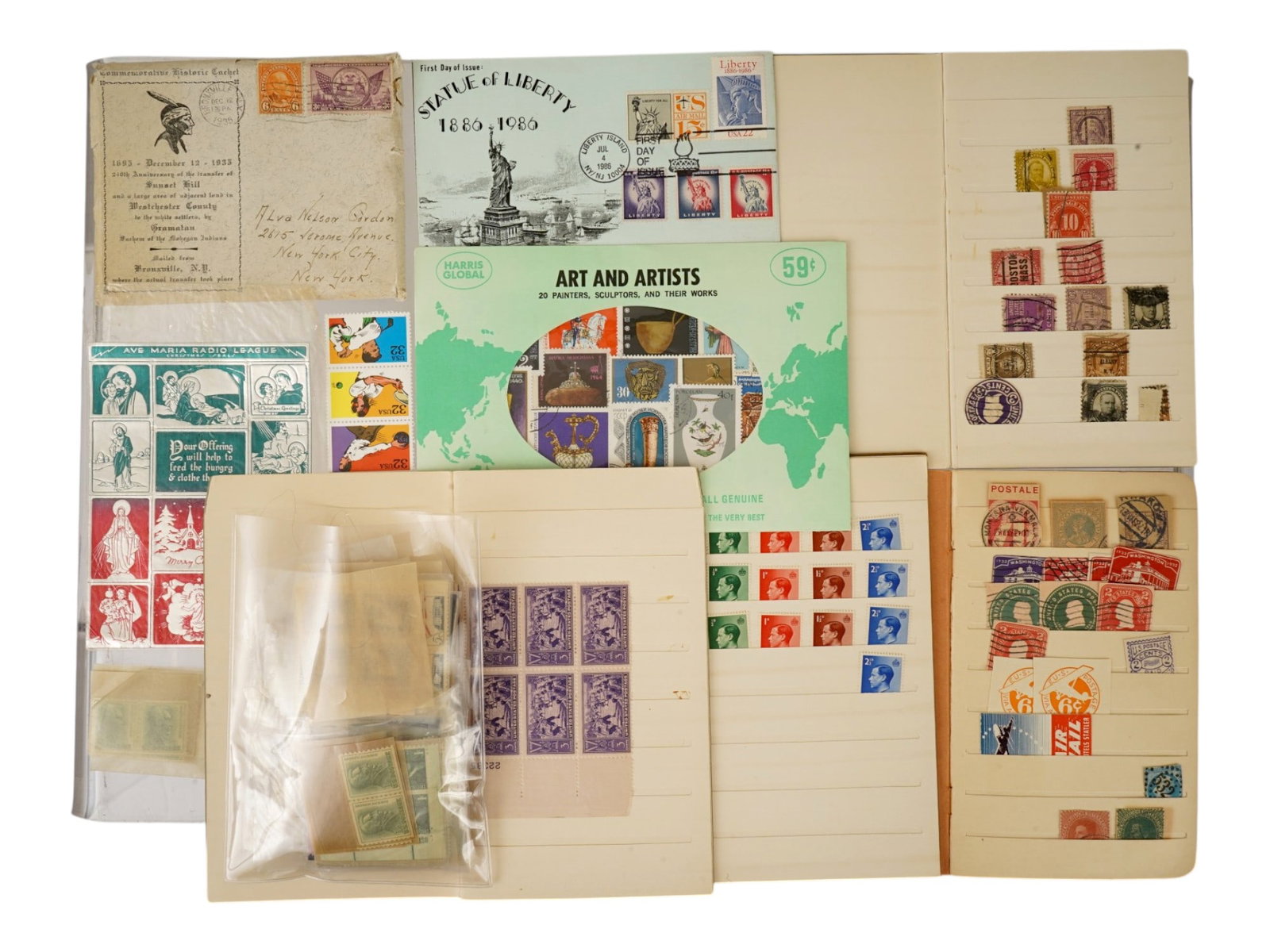 VINTAGE POSTAGE STAMPS AND POSTCARDS W ALBUMS (1 of 6)