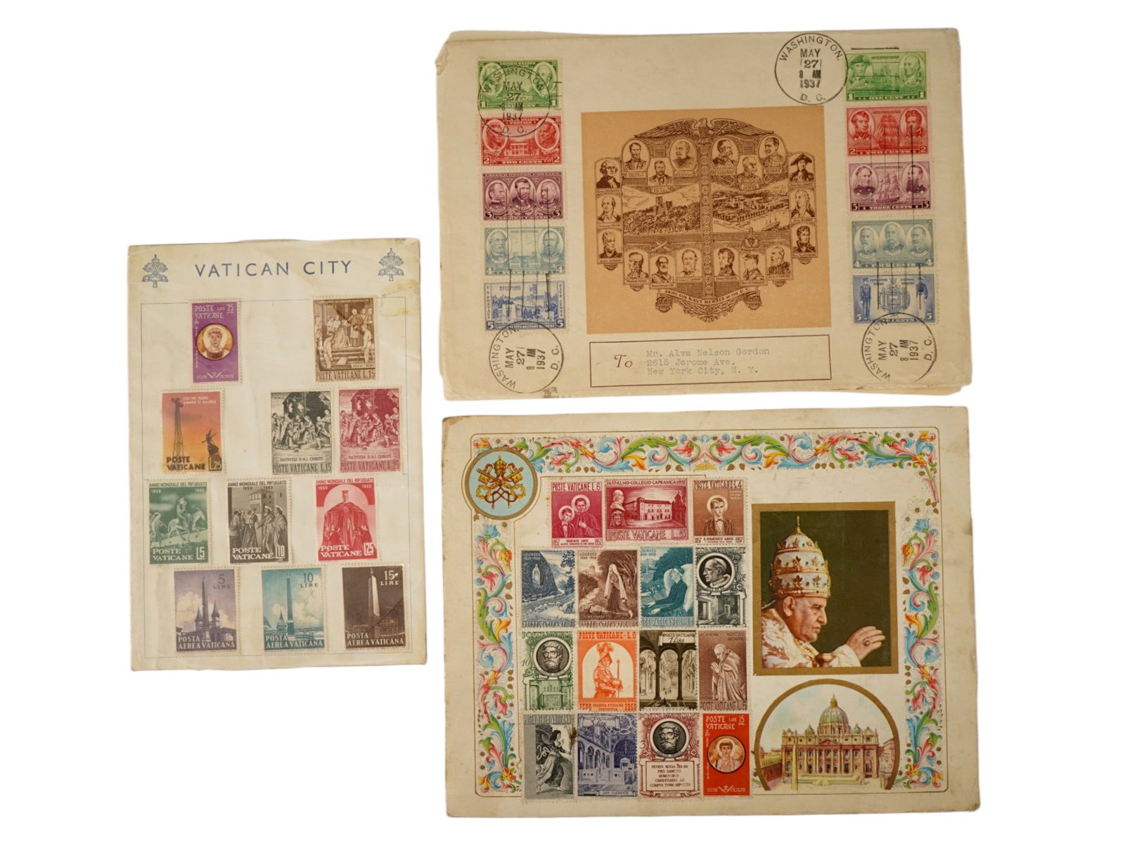 VINTAGE POSTAGE STAMPS AND AN ENVELOPE (1 of 5)
