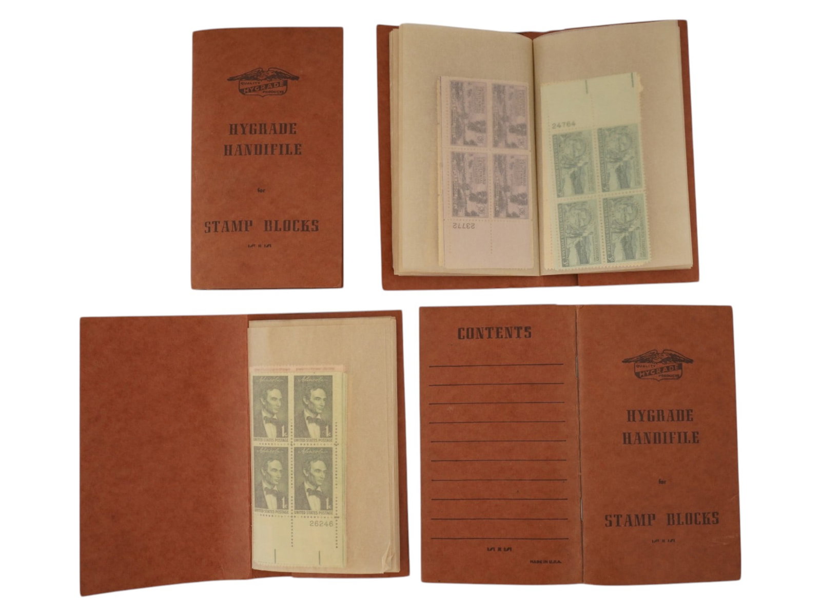 VINTAGE HYGRADE HANDIFILE POSTAGE STAMPS ALBUMS (1 of 3)