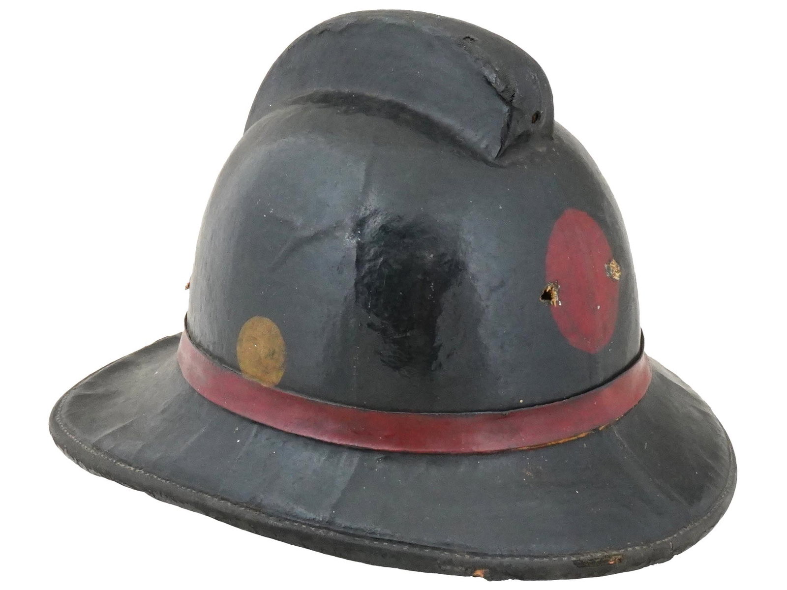 ANTIQUE SWISS FIREMANS HELMET CIRCA LATE 19TH C (1 of 9)