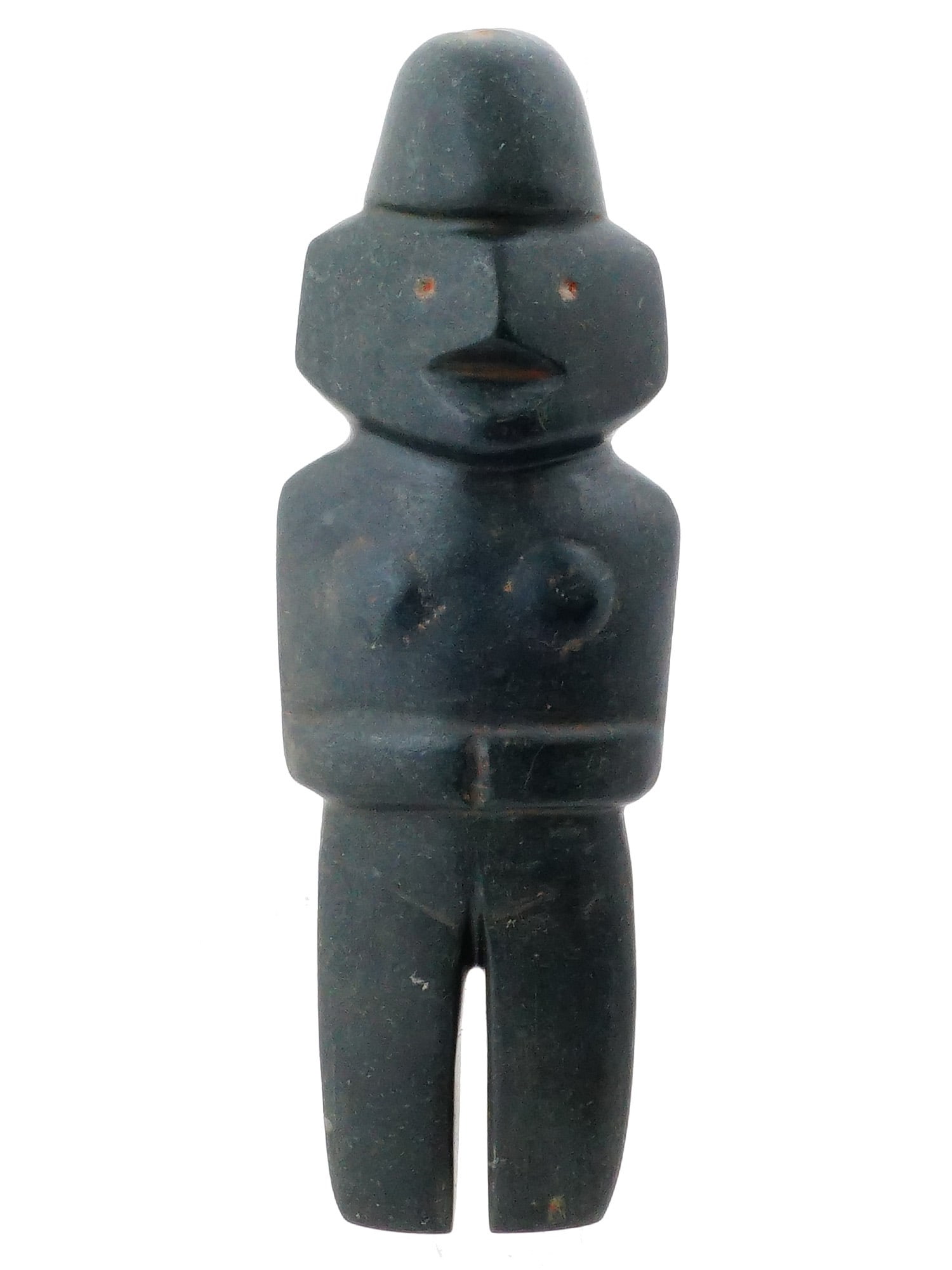 ANCIENT PRE COLUMBIAN MEXICAN STONE AXE GOD IDOL (1 of 9)