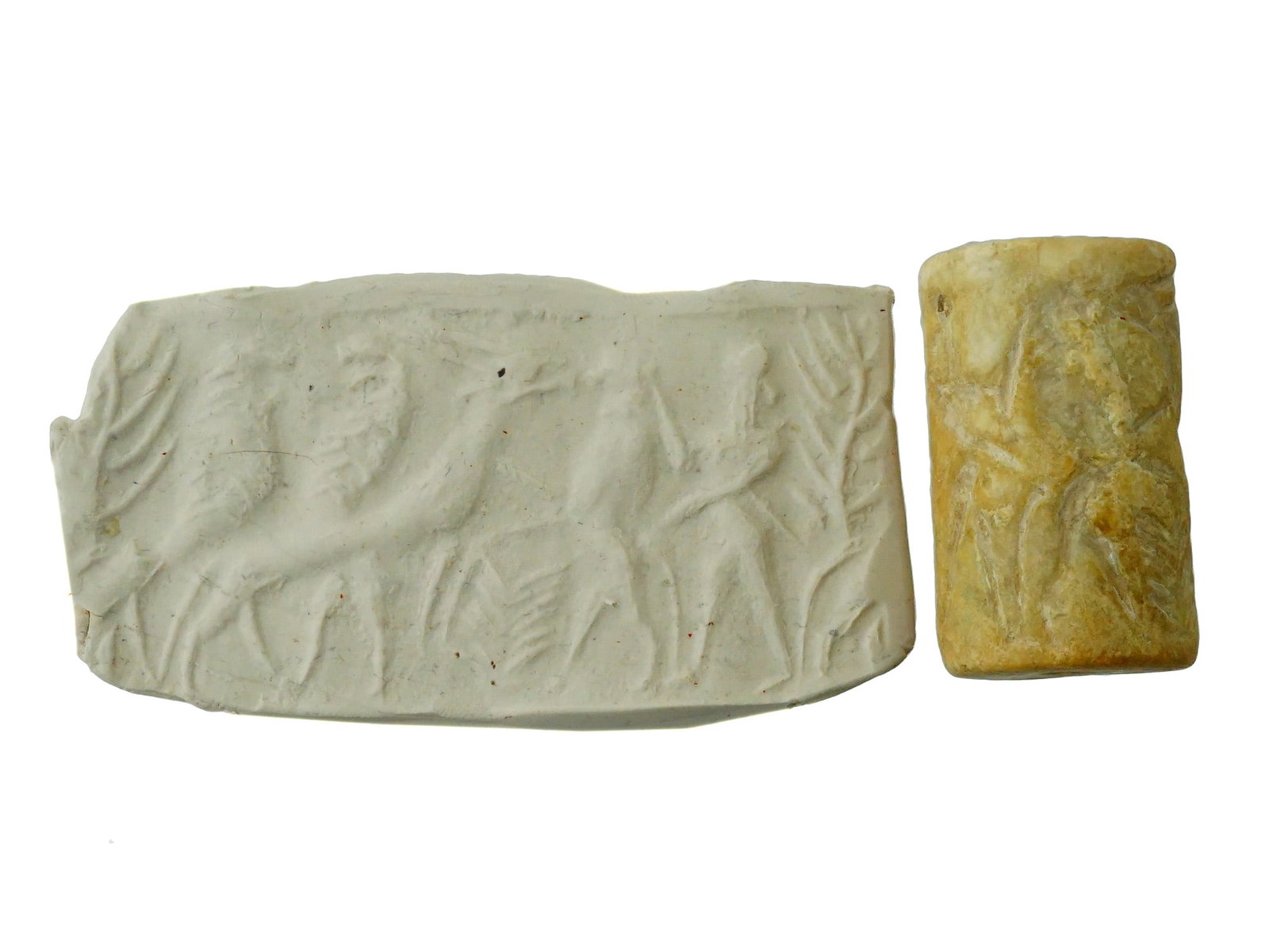 ANCIENT NEAR EASTERN CARVED HARDSTONE CYLINDER SEAL (1 of 6)