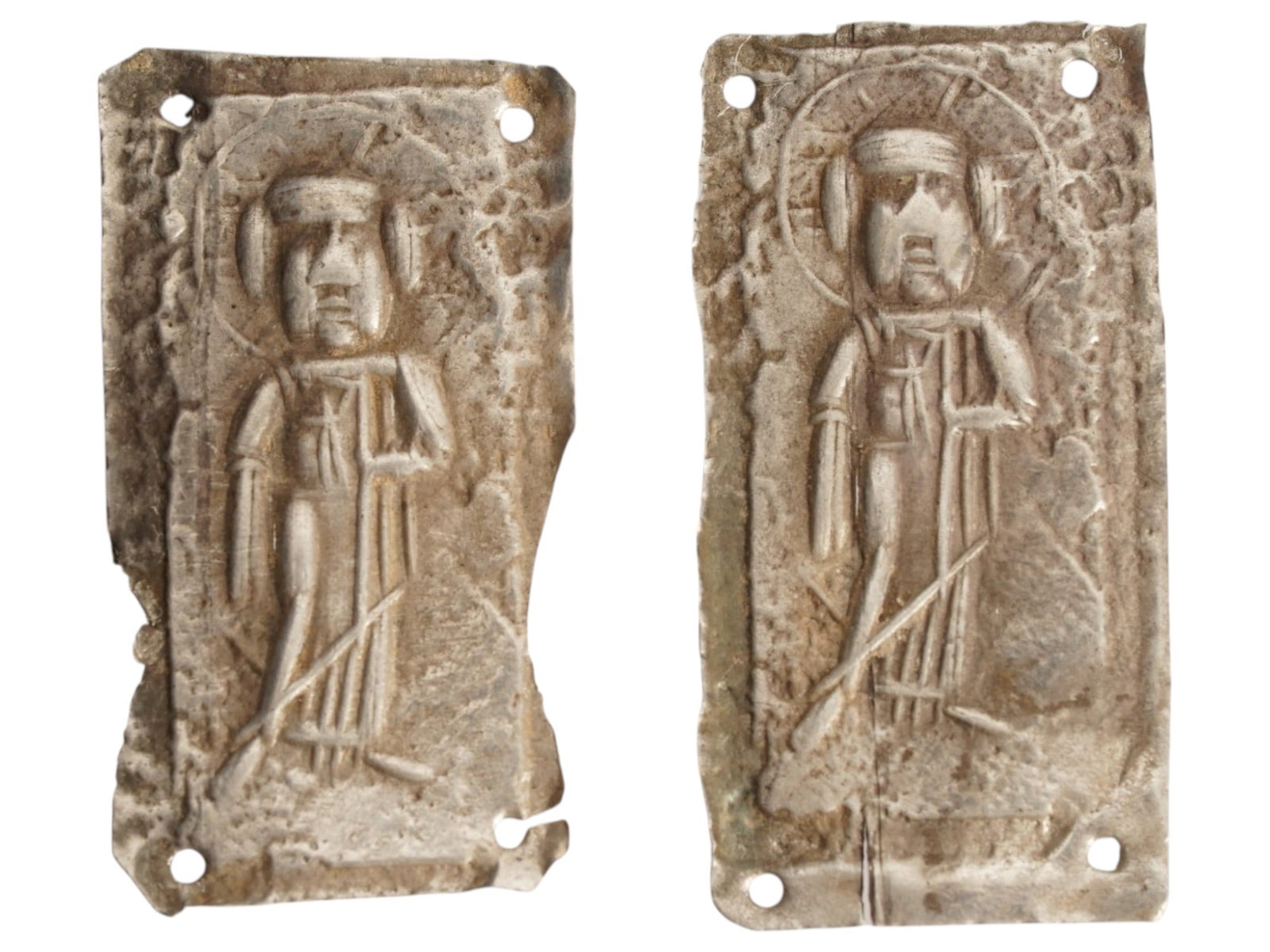 ANCIENT BYZANTINE SILVER VOTIVE PLAQUES 400 TO 600 AD (1 of 2)