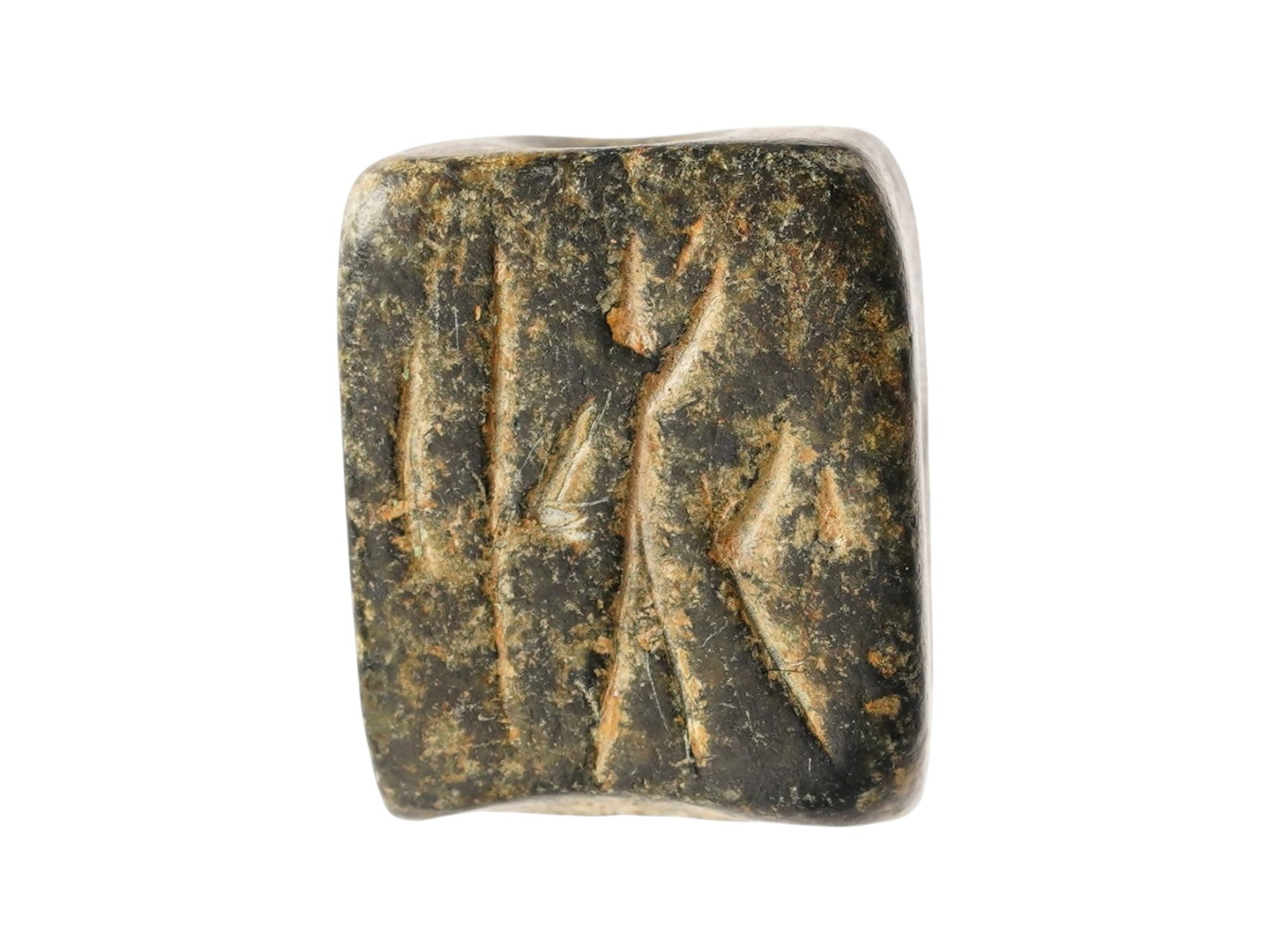 ANCIENT HOLY LAND STEATITE STAMP SEAL 1000 TO 700 BC (1 of 5)