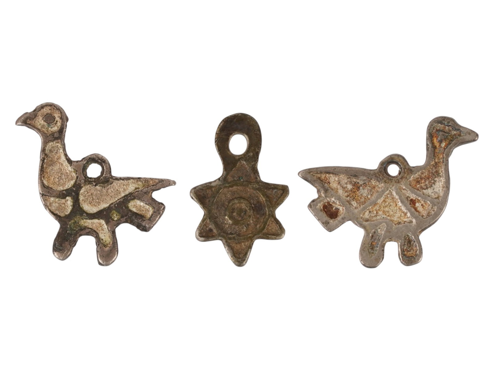 GROUP OF ANCIENT HOLY LAND SILVER PENDANTS 300 TO 500 AD (1 of 5)
