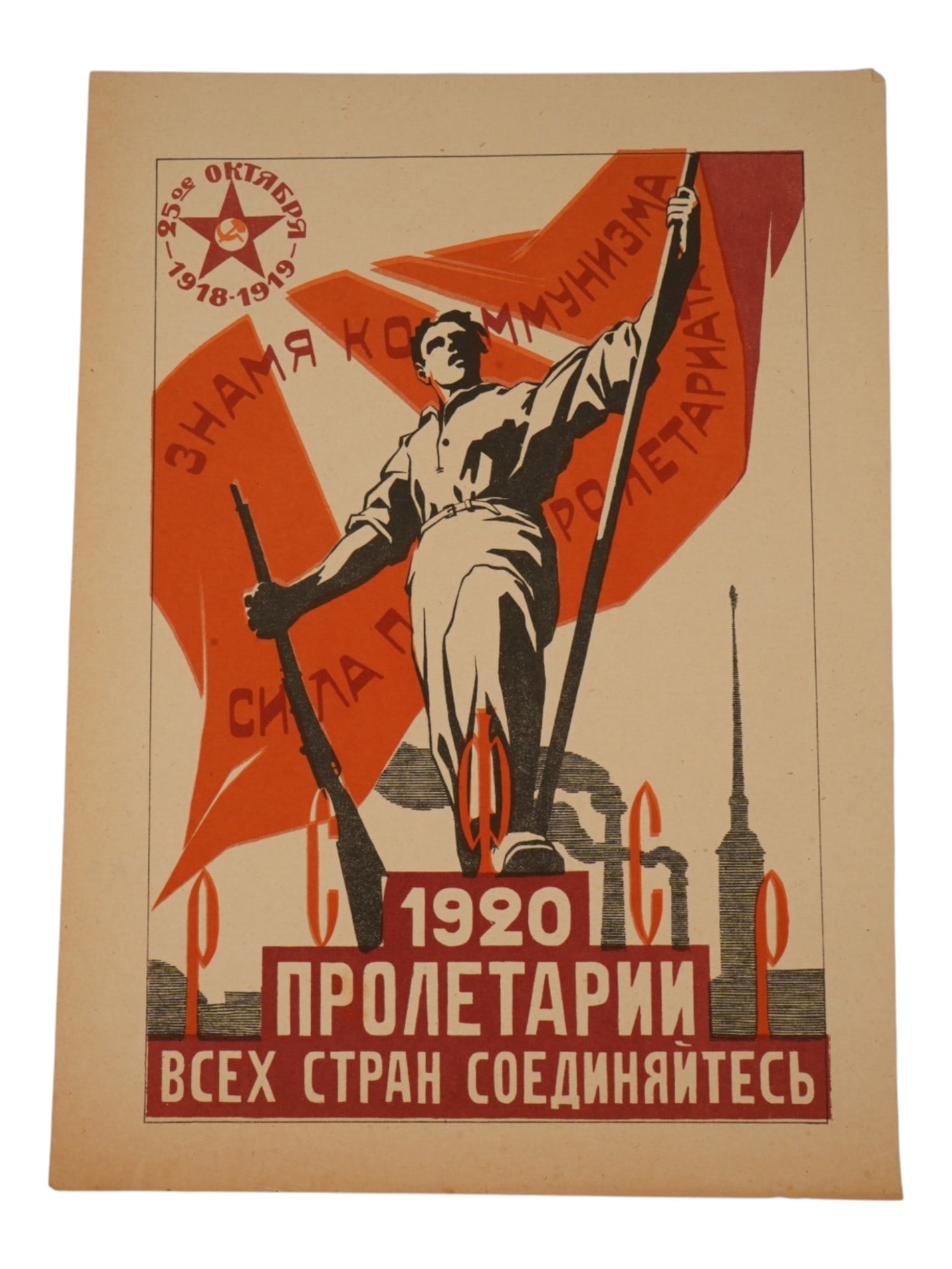 PROLETARIANS OF ALL COUNTRIES UNITE SOVIET POSTER 1920 (1 of 2)