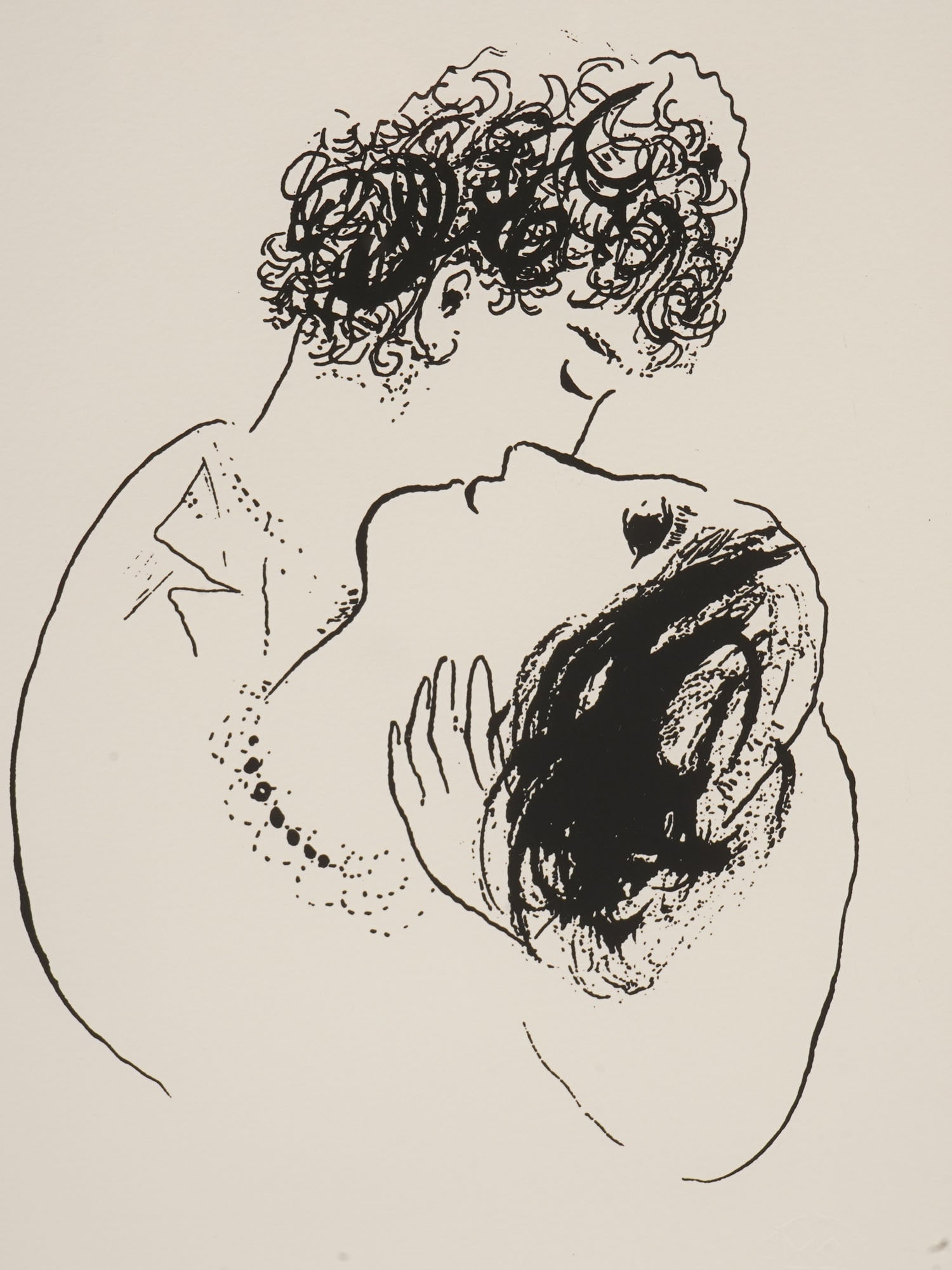 MARC CHAGALL LTD ED SILKSCREEN THE FIRST ENCOUNTER - 2