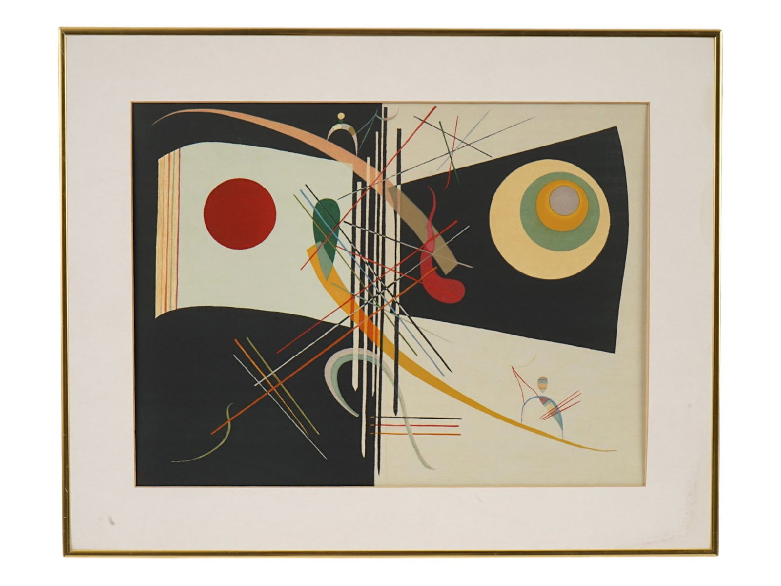 ABSTRACT COLOR LITHOGRAPH AFTER WASSILY KANDINSKY (1 of 3)