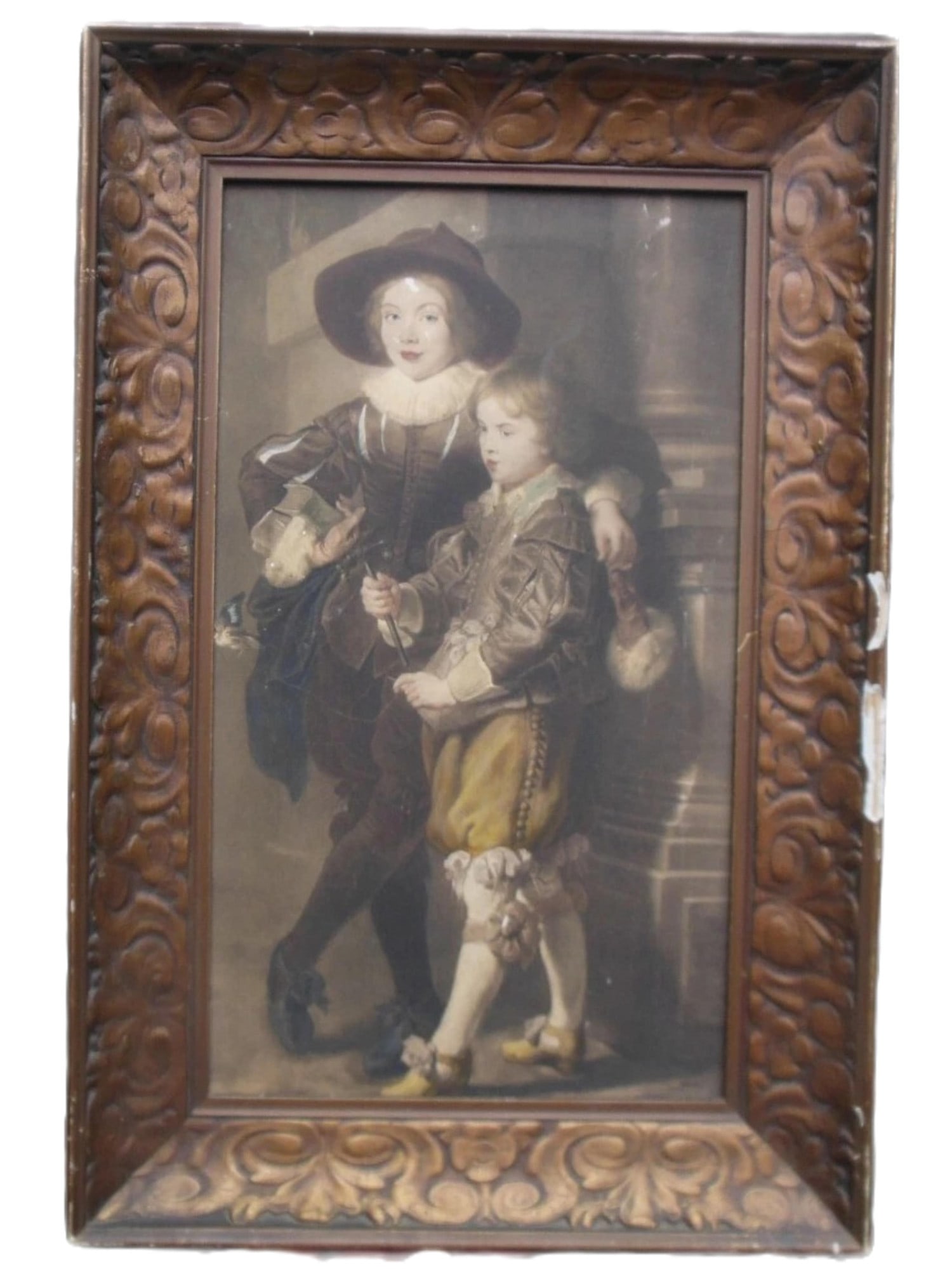 AFTER PETER PAUL RUBENS (1577–1640) CHROMOLITHOGRAPH: After Peter Paul Rubens (1577–1640)Portrait of Two ChildrenLate 19th-century chromolithograph after the celebrated Flemish Baroque master, depicting two young children in richly rendered