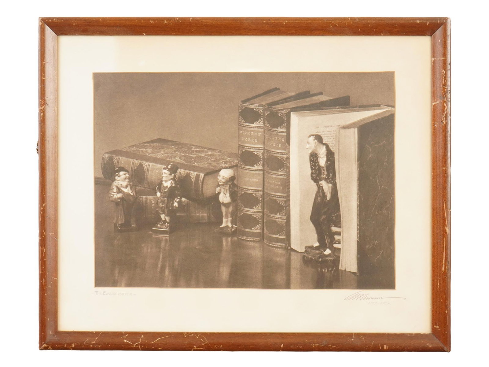 PRINT WITH GENRE SCENE TITLED THE EAVESDROPPER (1 of 5)