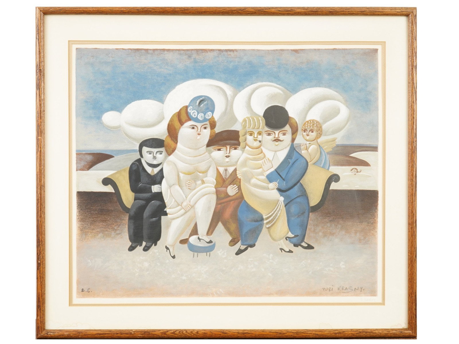 LTD MODERNIST LITHOGRAPH BY YURI KRASNY SIGNED (1 of 6)