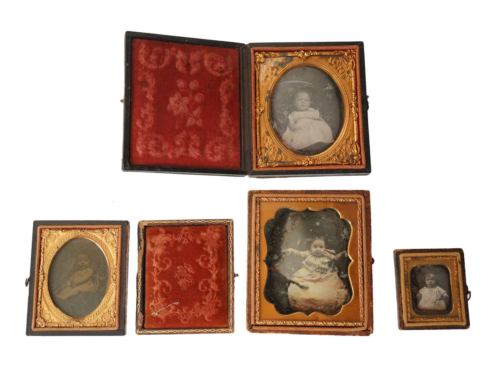 LOT OF ANTIQUE AMERICAN CABINET PHOTOGRAPHS FRAMED (1 of 6)