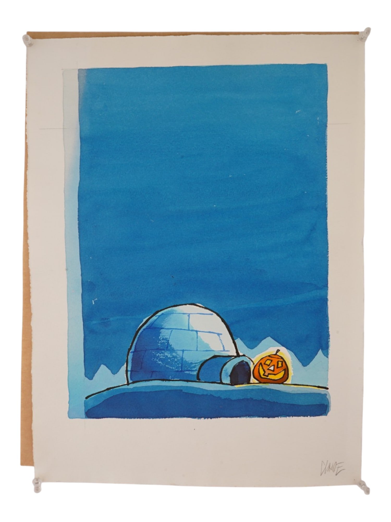 AMERICAN WATERCOLOR PAINTING SIGNED CLAUDE SMITH (1 of 4)
