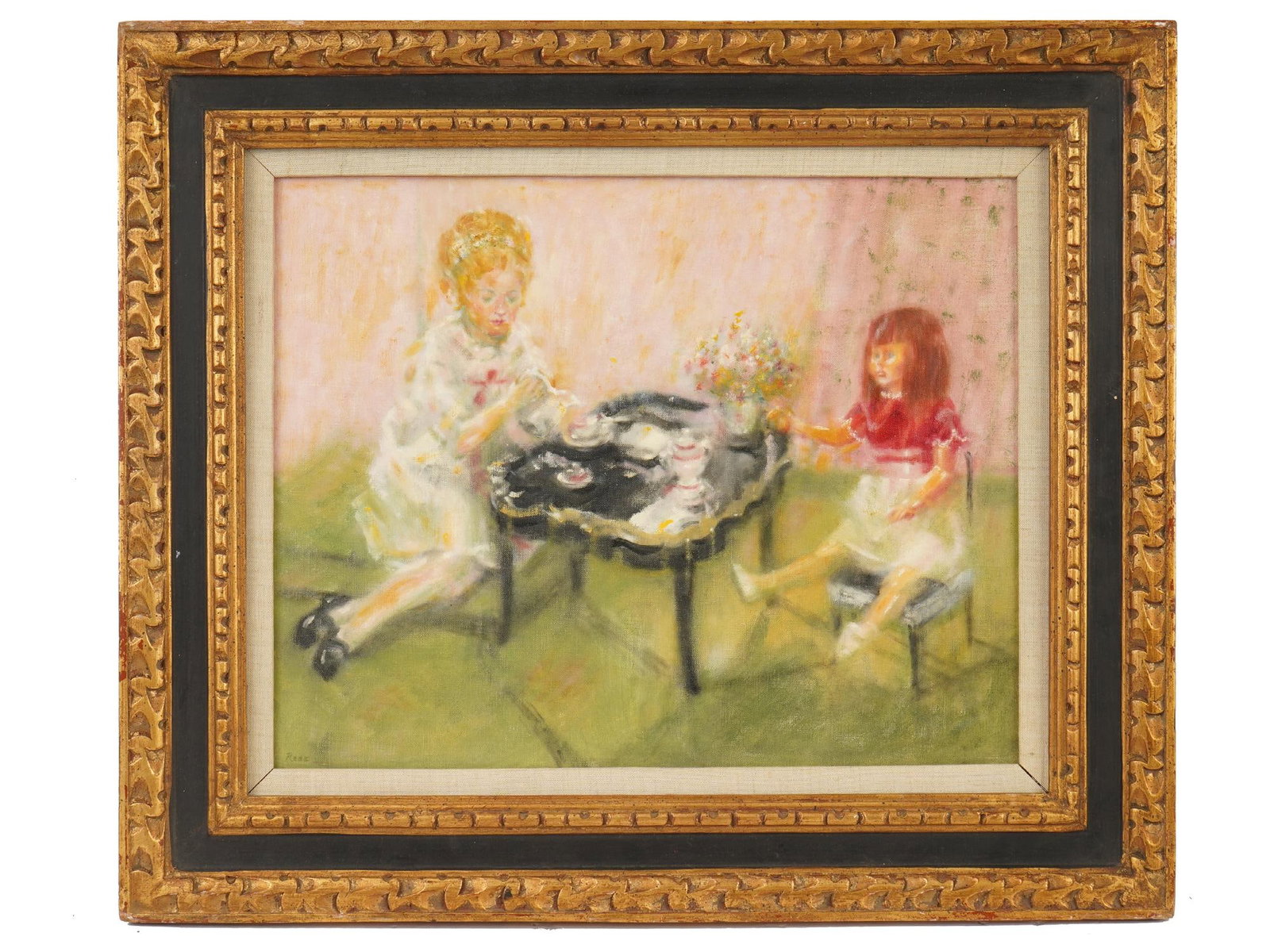 ATTR TO DOROTHY ROSS AMERICAN SCENE OIL PAINTING (1 of 6)