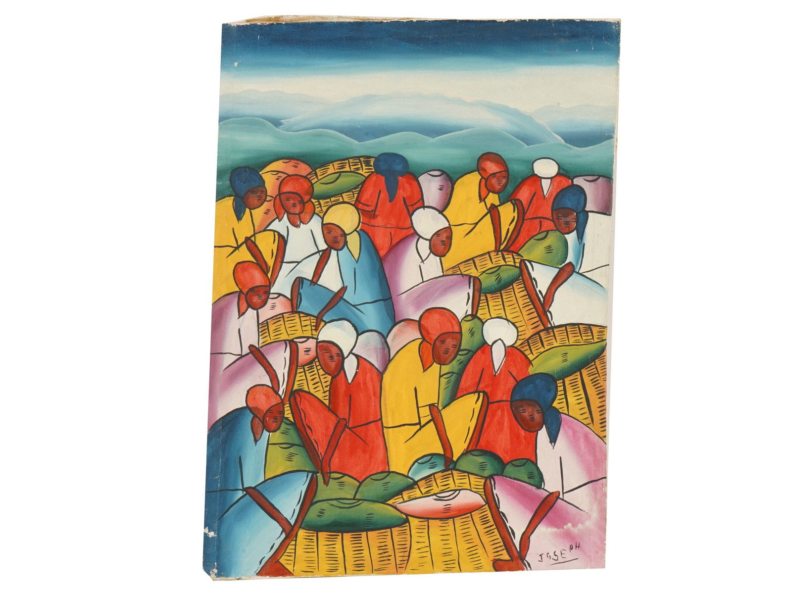 MODERN HAITIAN OIL PAINTING SIGNED JOSEPH (1 of 5)