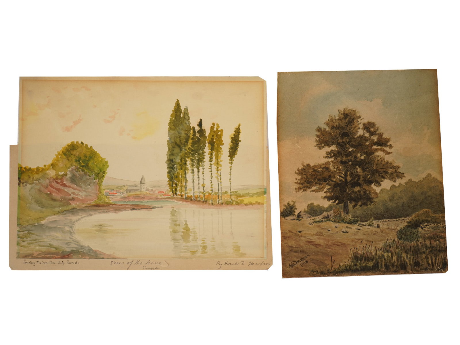 ANTIQUE WATERCOLOR AND MIX MEDIA LANDSCAPE PAINTINGS (1 of 7)