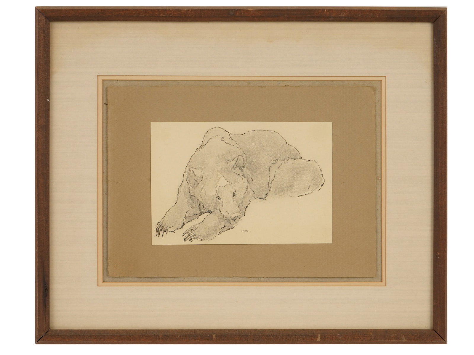 KONSTANTIN VYSOTSKY RUSSIAN GRAPHITE DRAWING OF A BEAR (1 of 4)