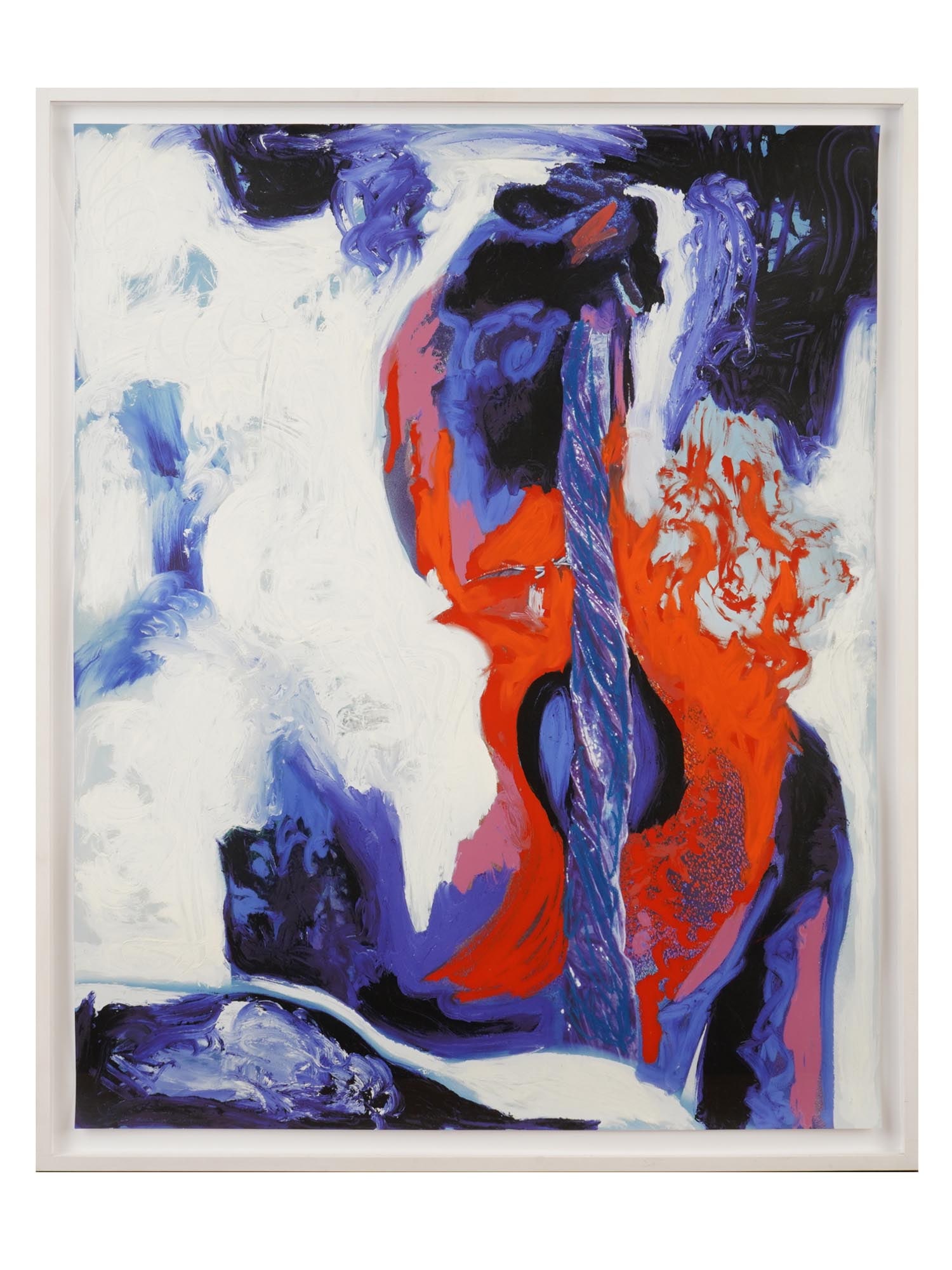 SPIRAL PARA EL CIELO AFTER DONNA HUANCA PAINT OVER PRINT: A paint-over print Spiral Para el Cielo after Donna Huanca. This limited edition work is an archival pigment print with screenprint layers on Somerset En Satin paper. Characteristic of Huancas multidi