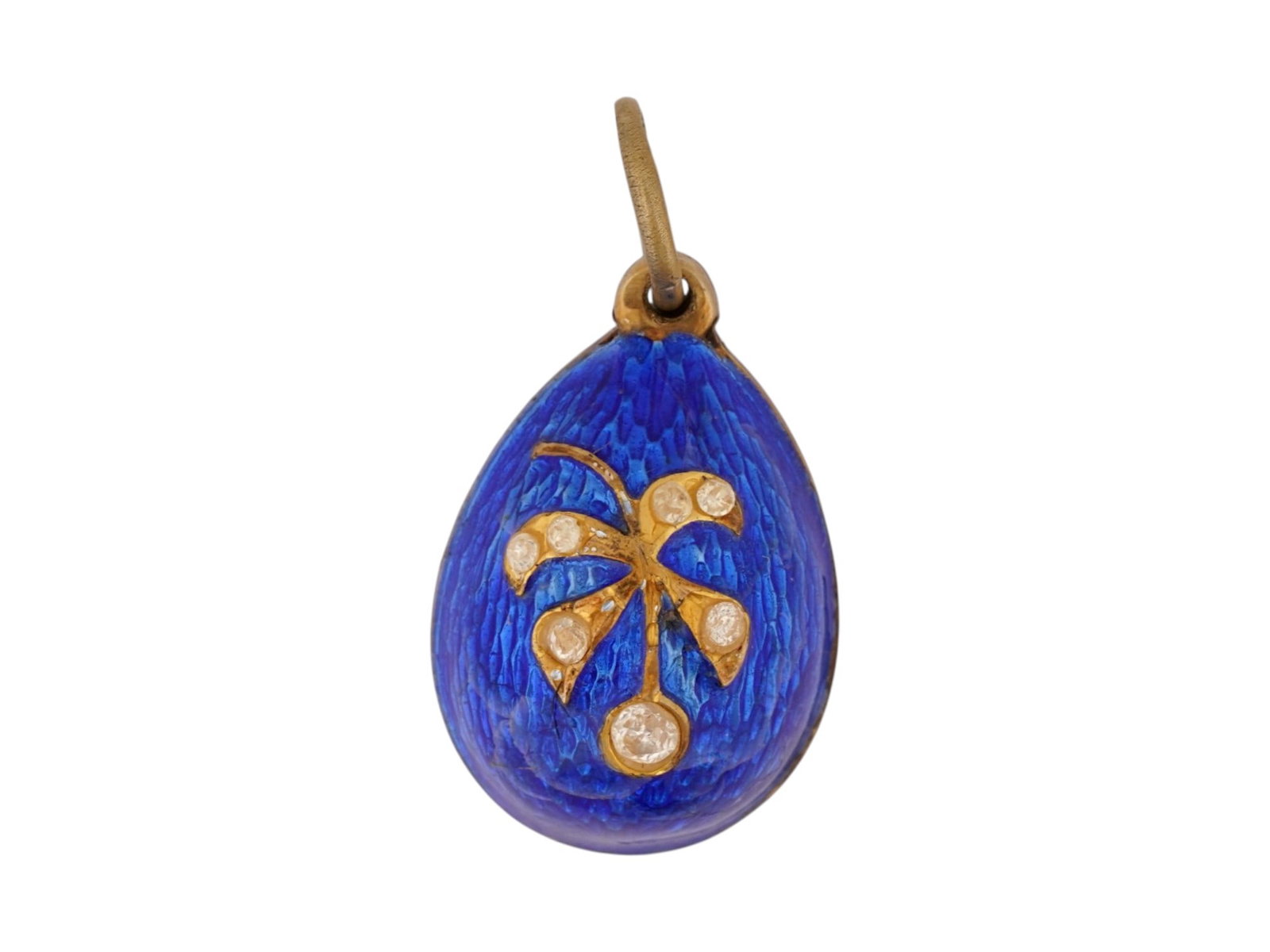 RUSSIAN SILVER GUILLOCHE ENAMEL EASTER EGG PENDANT (1 of 8)