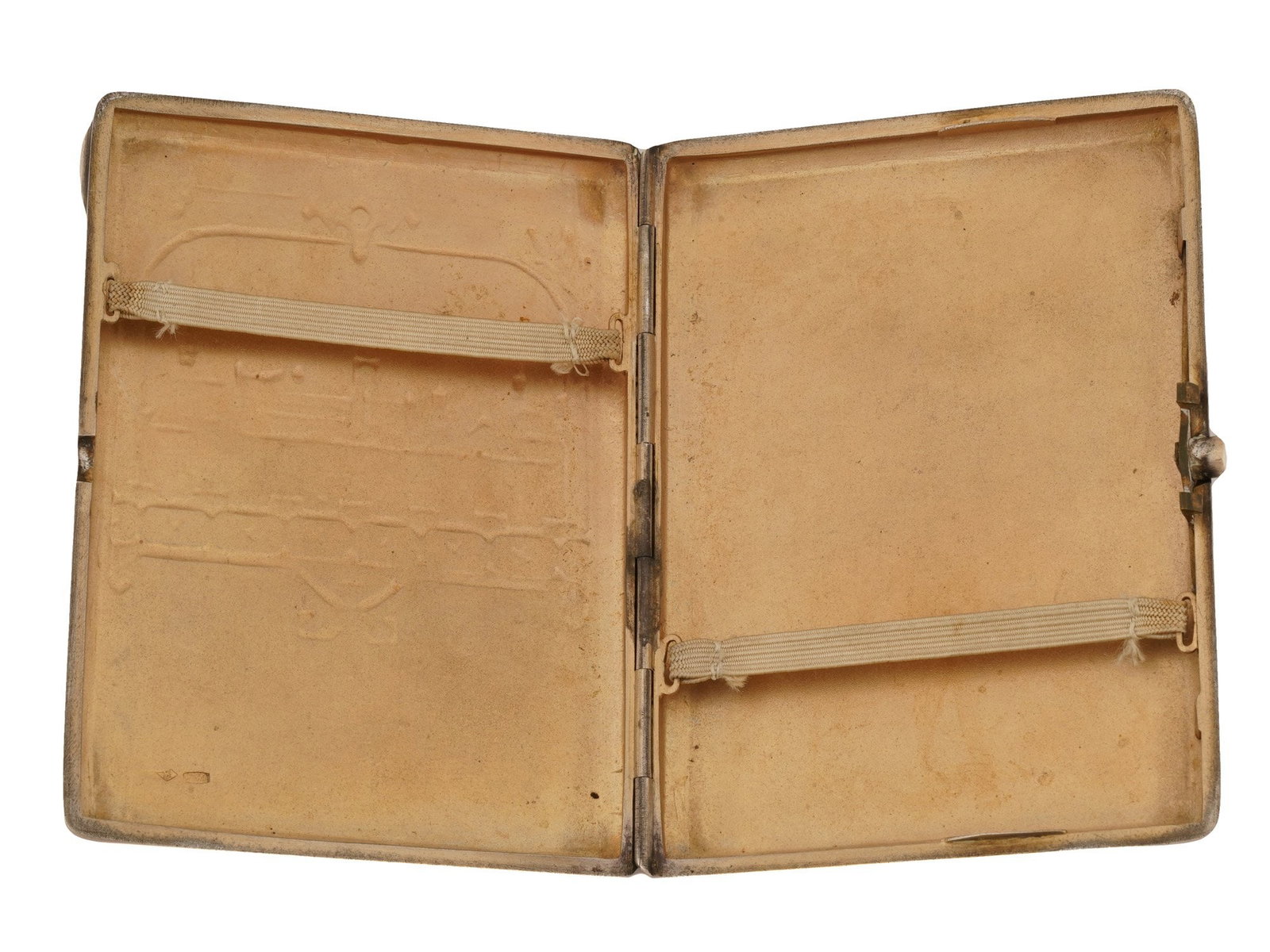 RUSSIAN SOVIET ERA SILVER CIGARETTE CASE OLD RIGA - 5