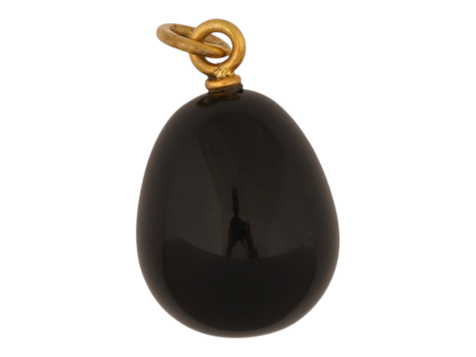 RUSSIAN JADE RUBY EMERALD DIAMOND EASTER EGG PENDANT - 2