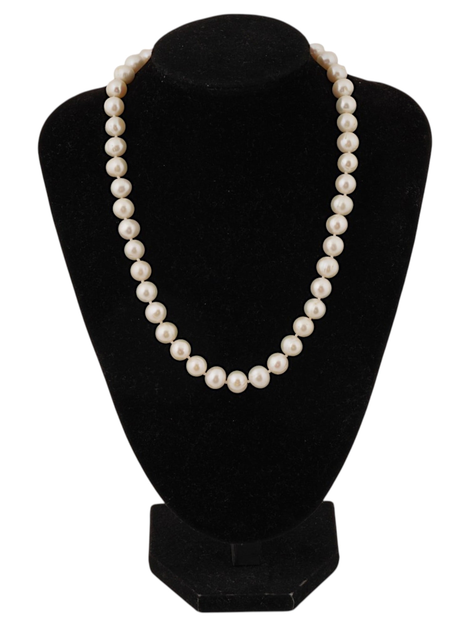 VINTAGE PEARL BEADED NECKLACE W 14K GOLD CLASP (1 of 5)