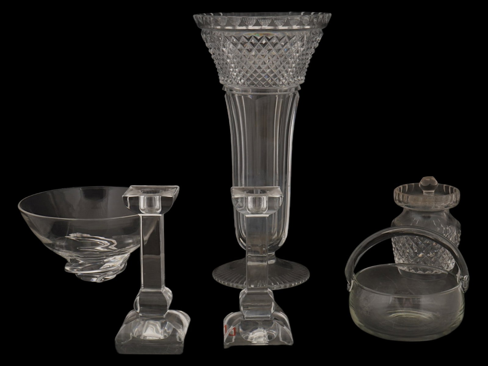 GROUP OF VINTAGE ANTIQUE CUT GLASS CRYSTAL TABLEWARE (1 of 11)