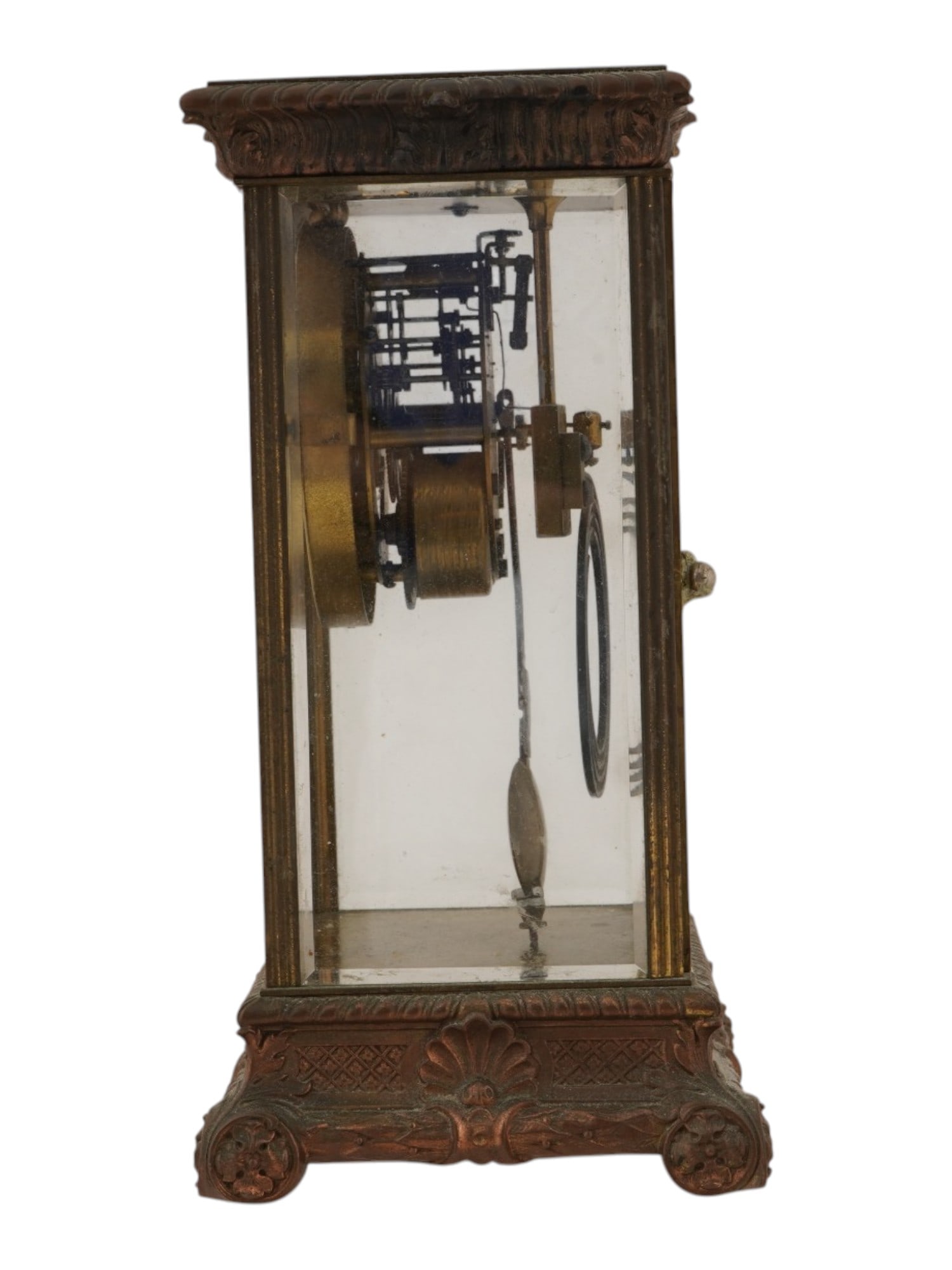 LARGE ANTIQUE SETH THOMAS CRYSTAL REGULATOR CLOCK - 3
