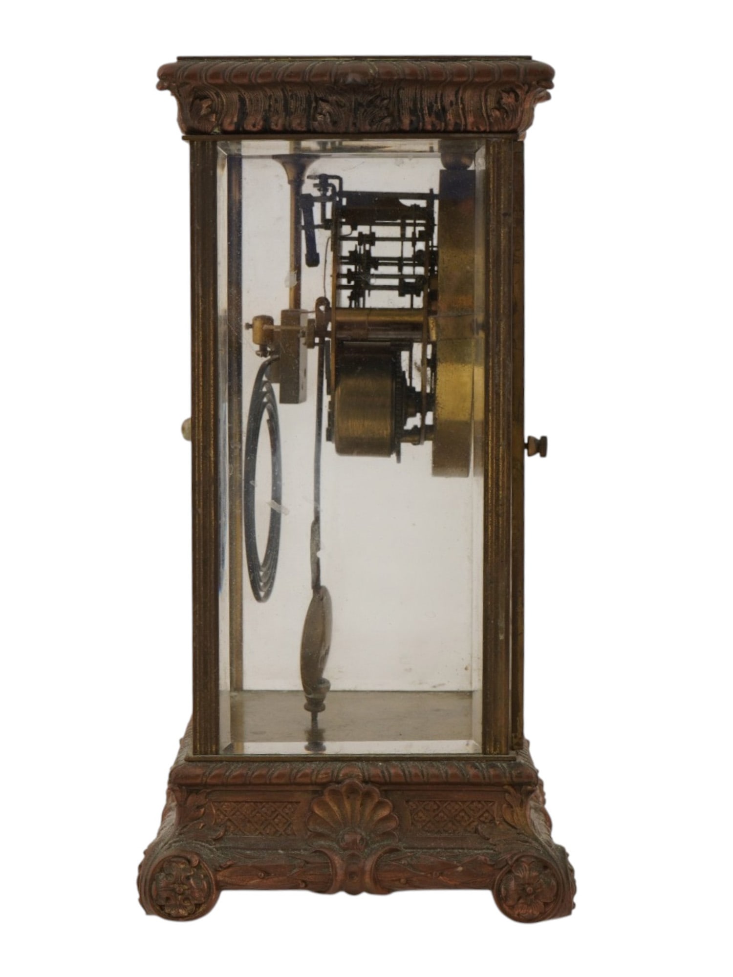 LARGE ANTIQUE SETH THOMAS CRYSTAL REGULATOR CLOCK - 5