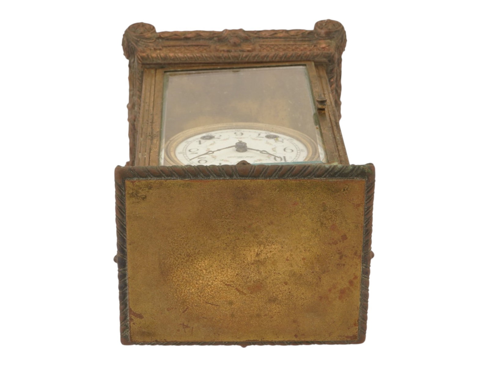 LARGE ANTIQUE SETH THOMAS CRYSTAL REGULATOR CLOCK - 8