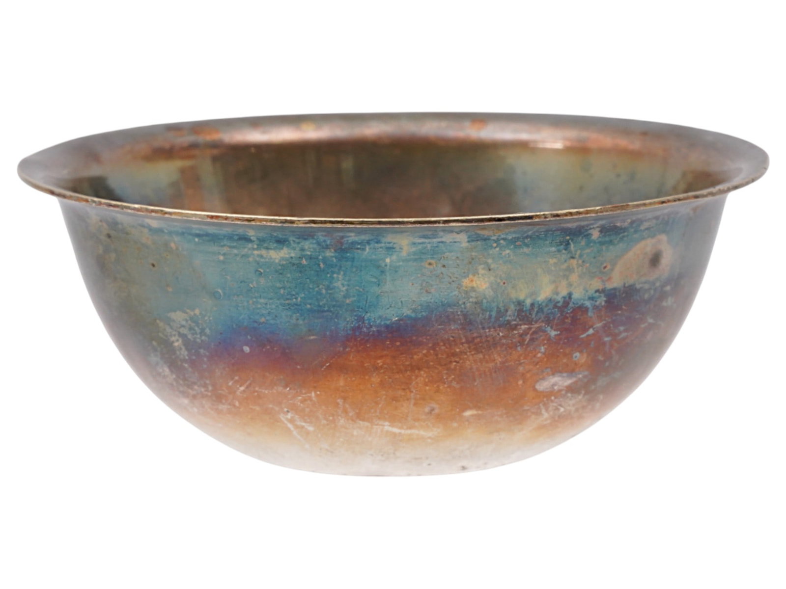 ENGLISH FOUR STAR EPNS SILVER PLATED BOWL: An English silver plated serving bowl. It has a simple round shape with a slightly everted rim. Marked on the base FOUR STAR, E.P.N.S., ENGLAND with 5 stars. Antique and Vintage Silver Table Wares, Ho