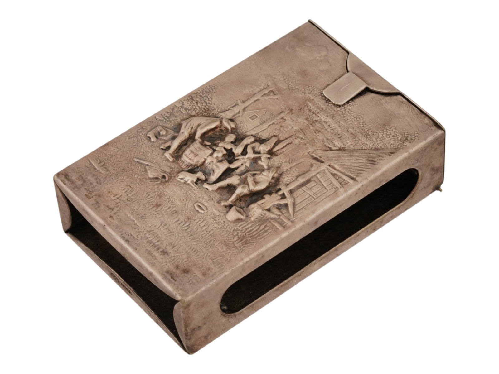 MID CENTURY DANISH SILVER PLATED CIGARETTE CASE (1 of 9)